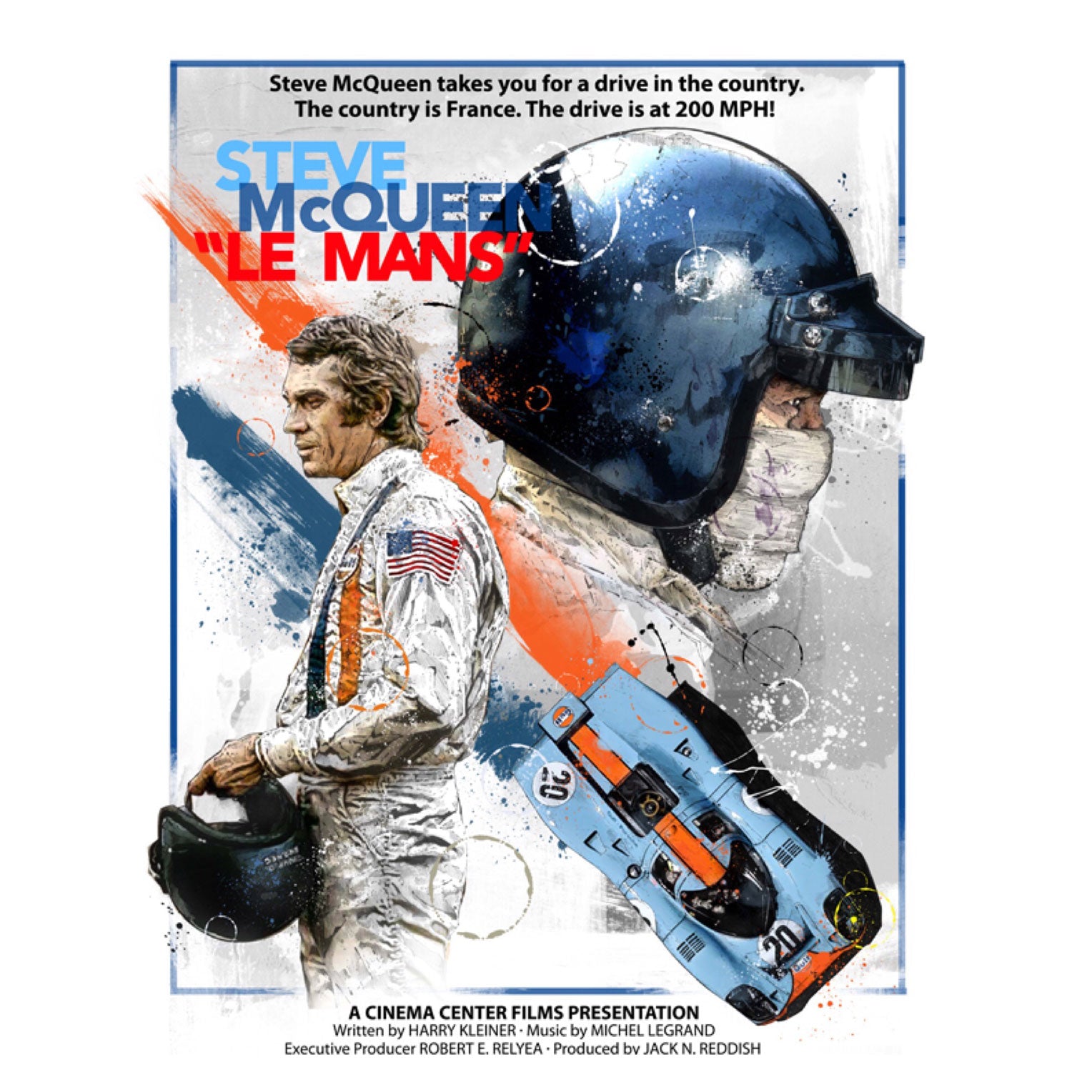 Steve McQueen "Le Mans" Limited Edition Print by Art Rotondo
