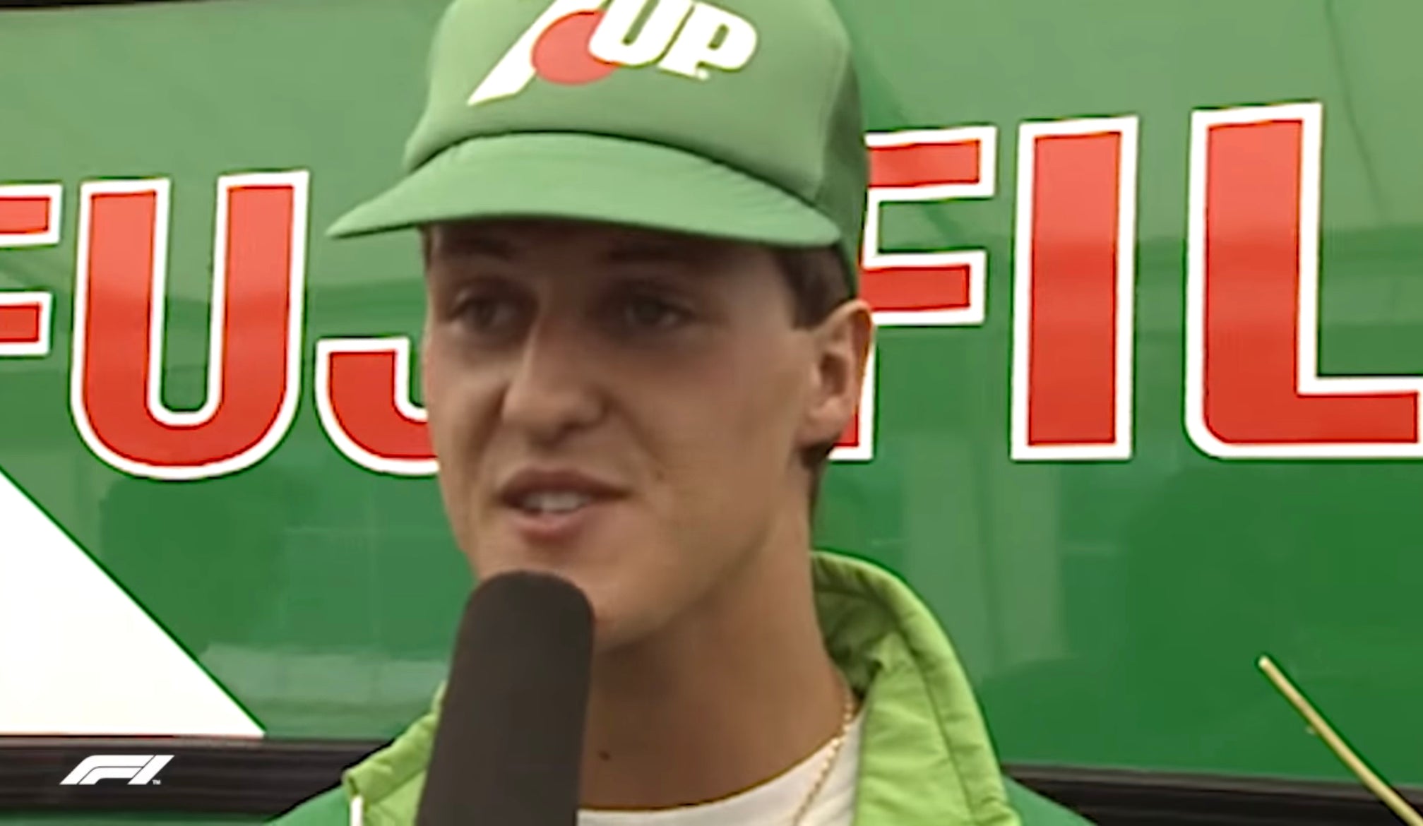 1991 Michael Schumacher Signed Personal Team Issued 7Up Jordan Belgian GP Debut Rookie F1 Jacket