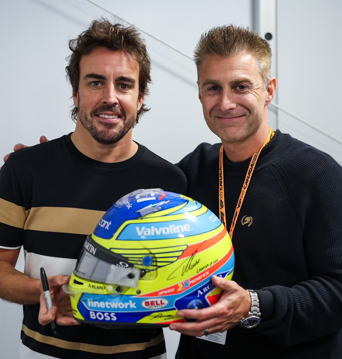 2024 Fernando Alonso Signed Race Used Aston Martin F1 Helmet