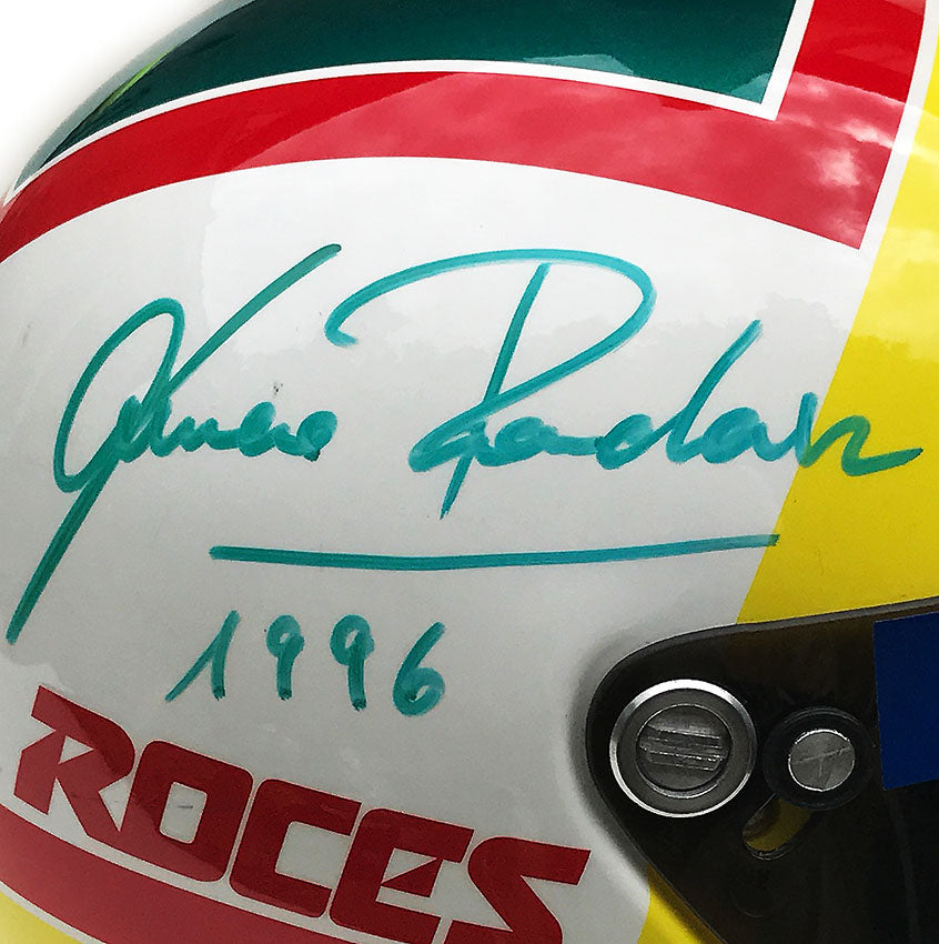 1996 Luca Badoer, race used Forti Corse Helmet