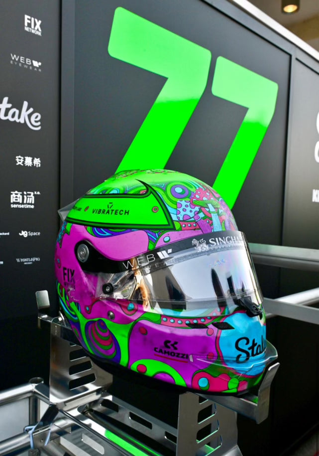 2024 Valtteri Bottas Signed US GP Race Used Kick Sauber F1 Helmet