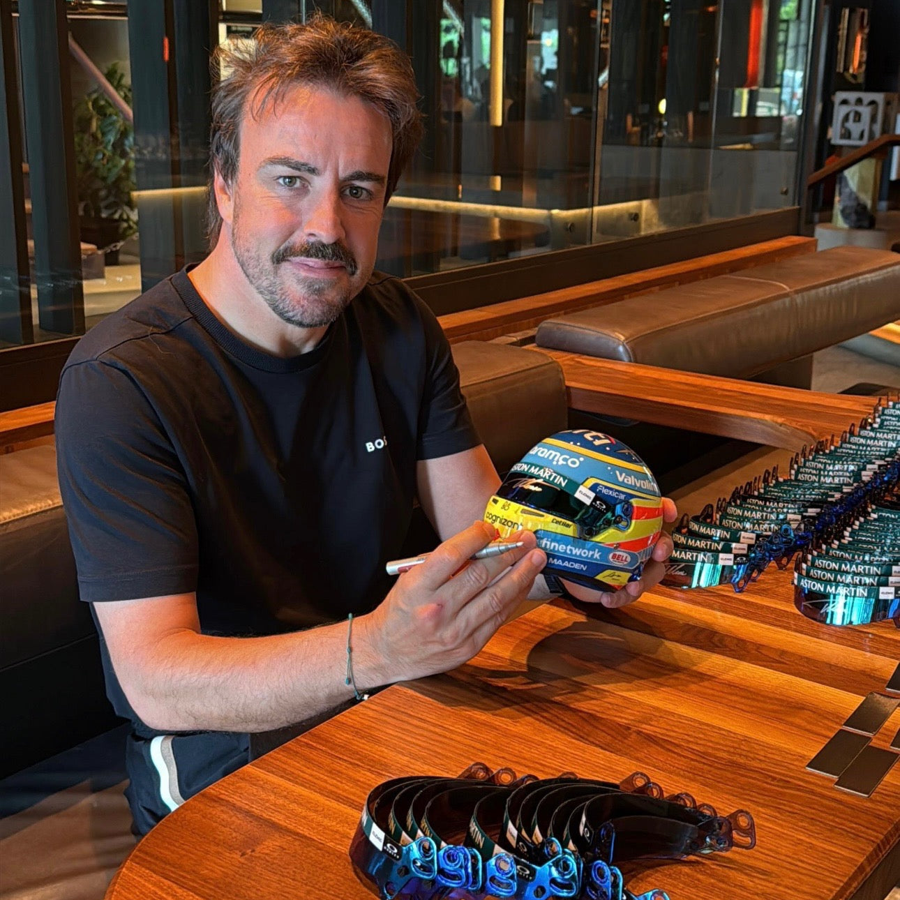 2025 Fernando Alonso Signed Official Bell Aston Martin 1:2 Scale F1 Helmet