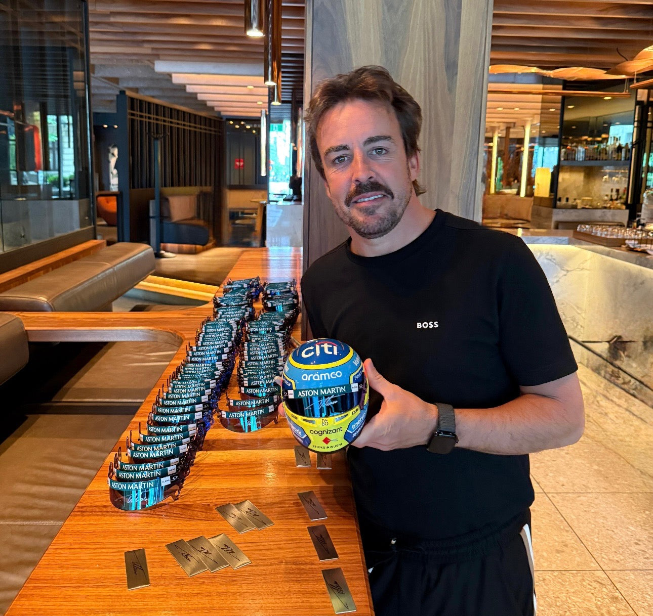 2025 Fernando Alonso Signed Official Bell Aston Martin 1:2 Scale F1 Helmet