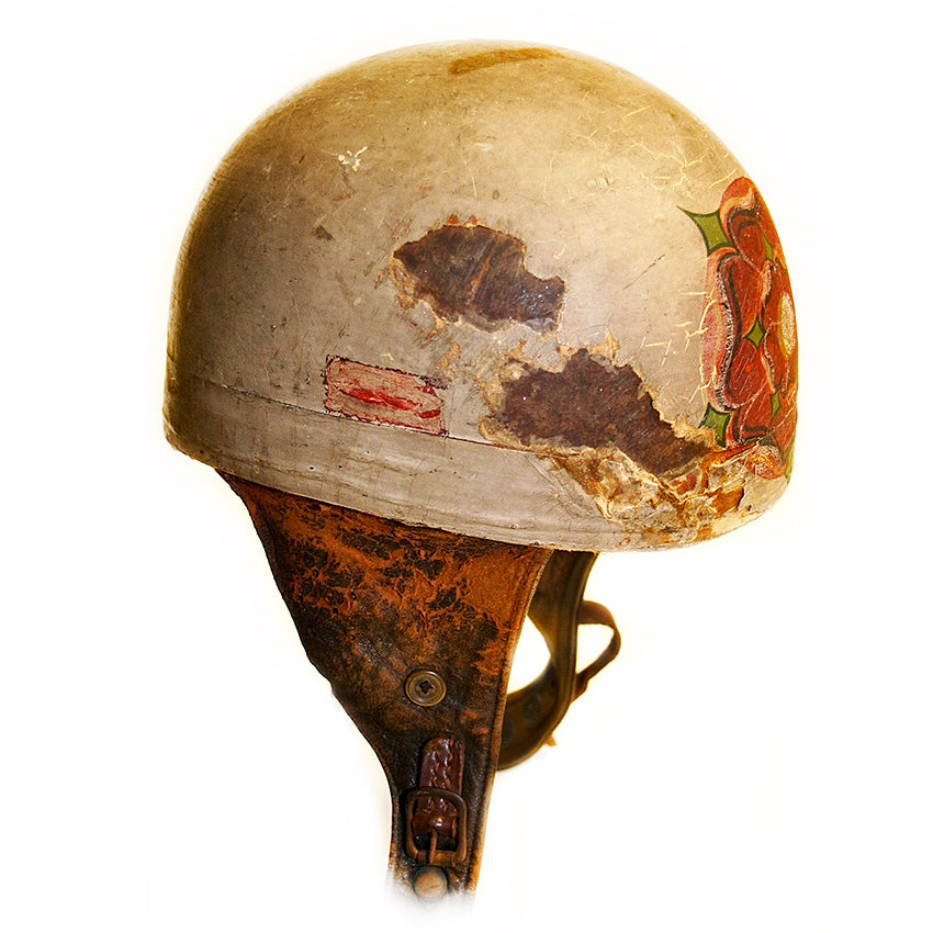 1953-55 Geoff Duke, race used signed helmet