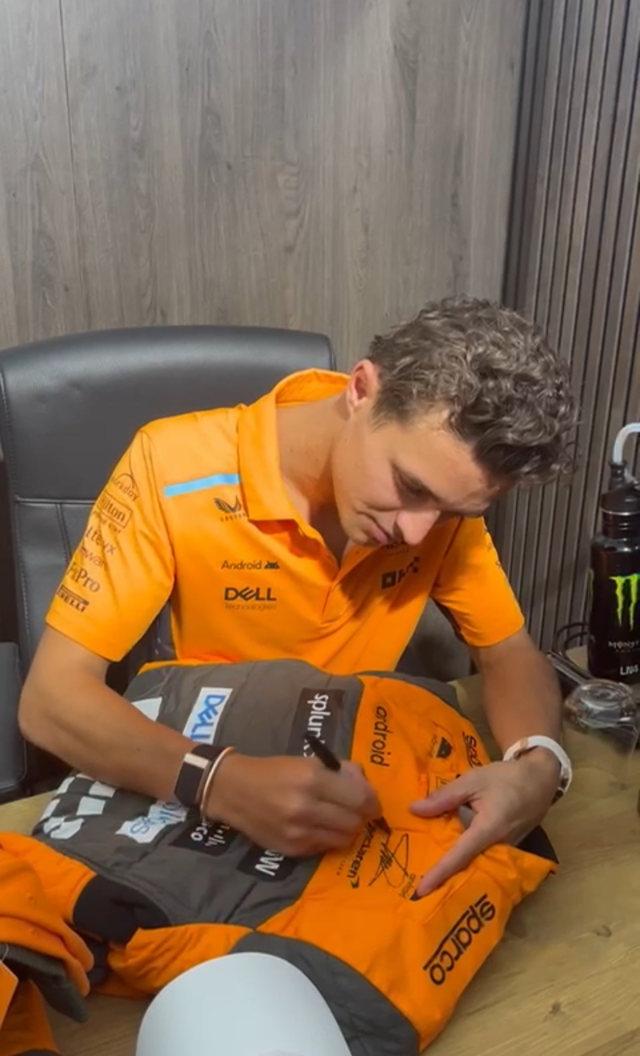2023 Lando Norris Signed McLaren Original Worn F1 Suit - Charity Auction