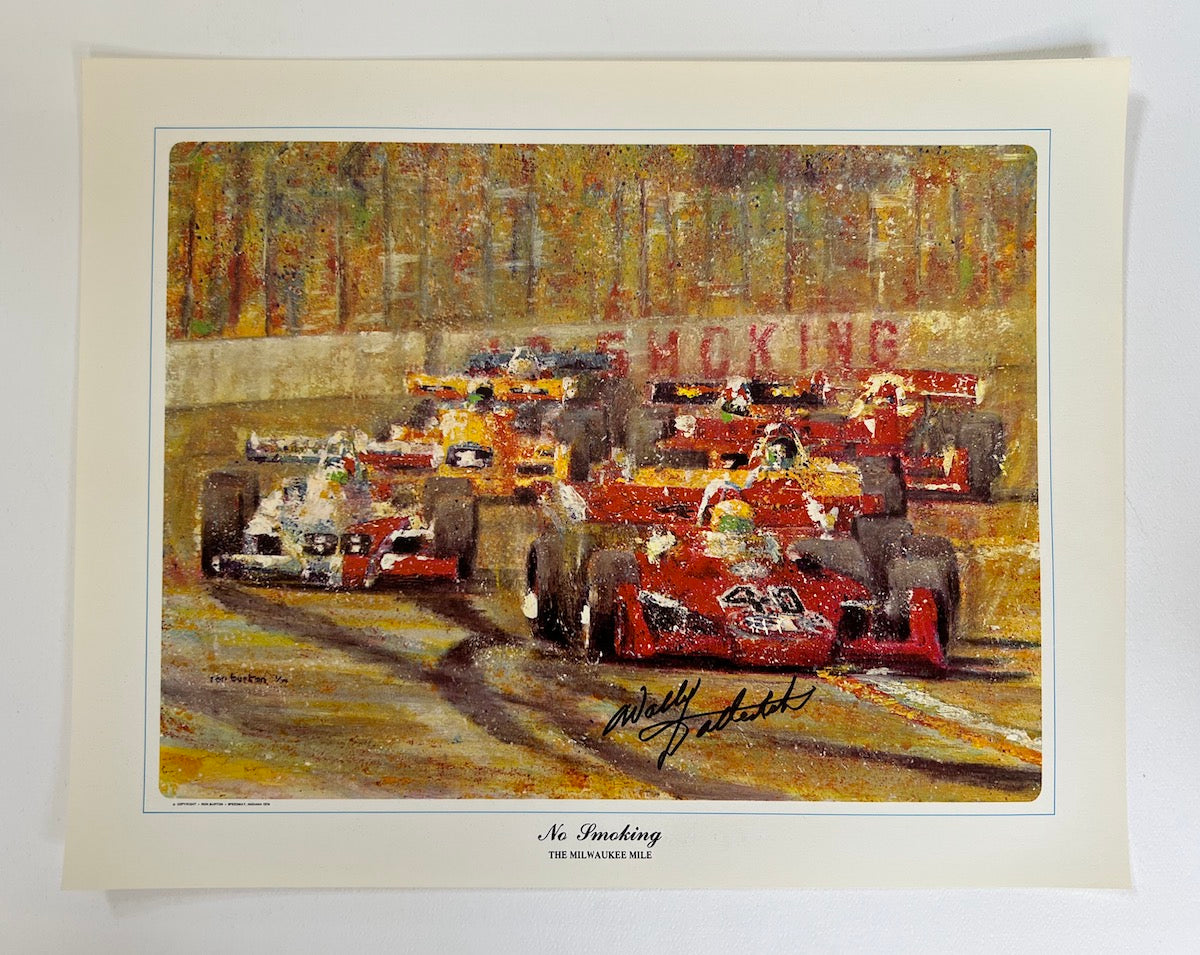 1973 Wally Dallenbach Signed Limited Edition Ron Burton Print