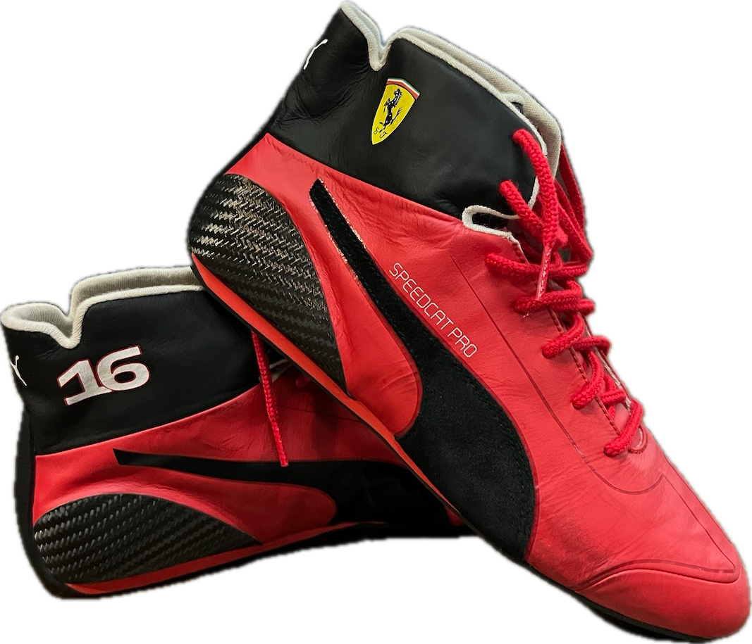 2023 Charles Leclerc Race Used Scuderia Ferrari F1 Boots