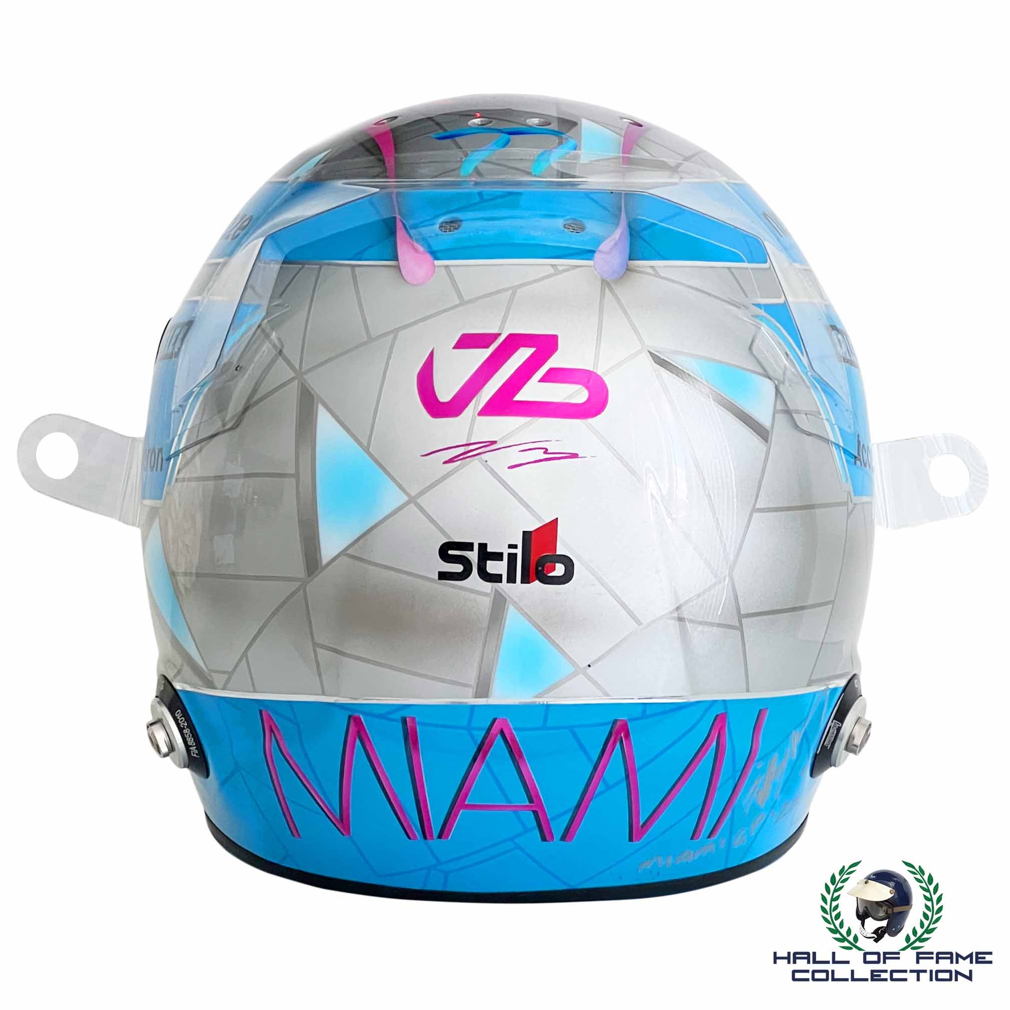 2022 Valtteri Bottas Signed Miami GP Used Alfa Romeo F1 Helmet