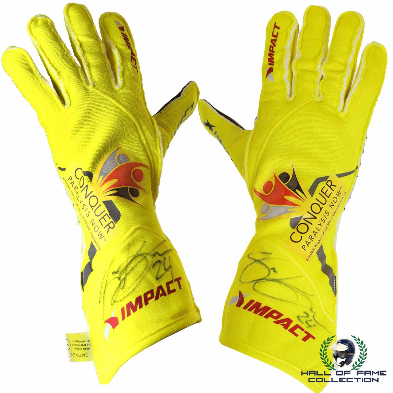 2021 Sage Karam Signed Race Used Dreyer & Reinbold Racing Indy 500 Gloves