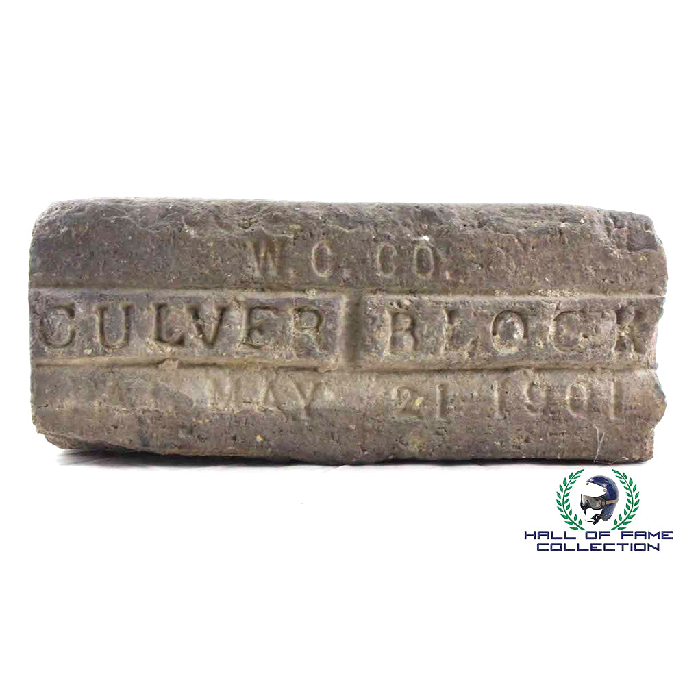 Indianapolis Motor Speedway Original Culver Track Brick Stamped 1901