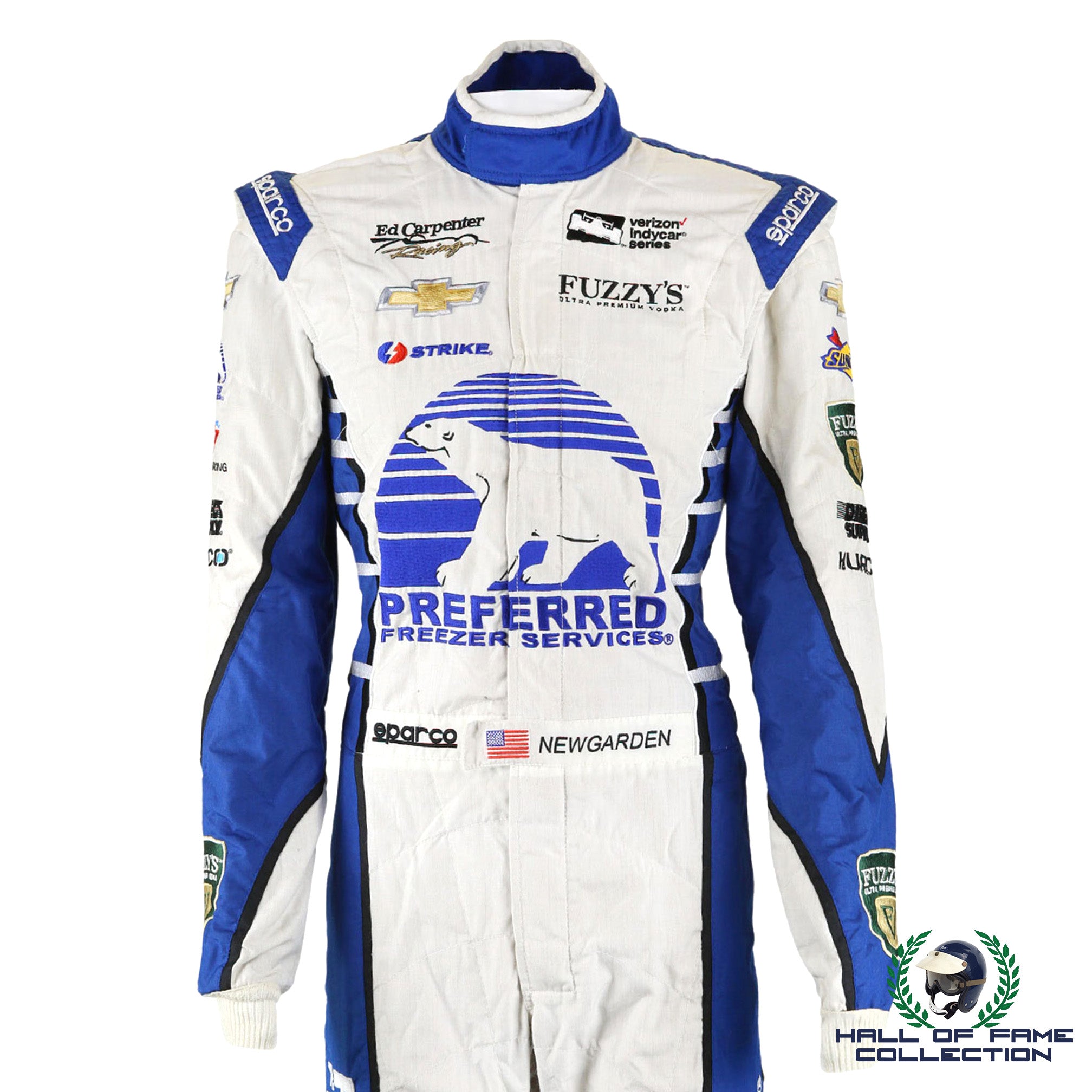 2016 Josef Newgarden Race Used Ed Carpenter Racing 100th Running Of Indy 500 Suit