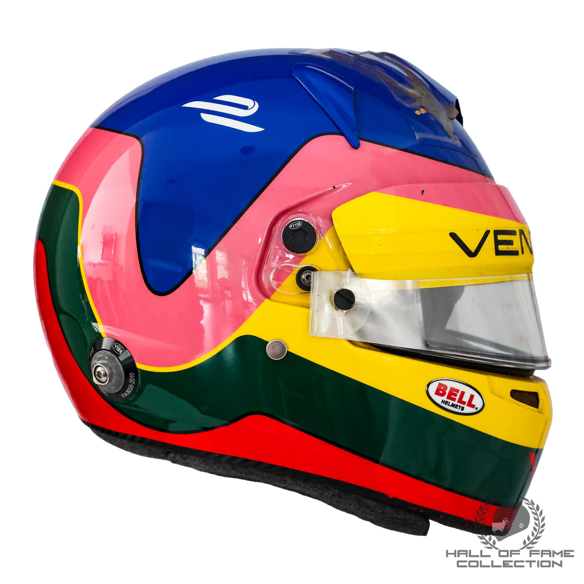 2015/16 Jacques Villeneuve Signed Race Used Venturi Grand Prix Formula E Helmet