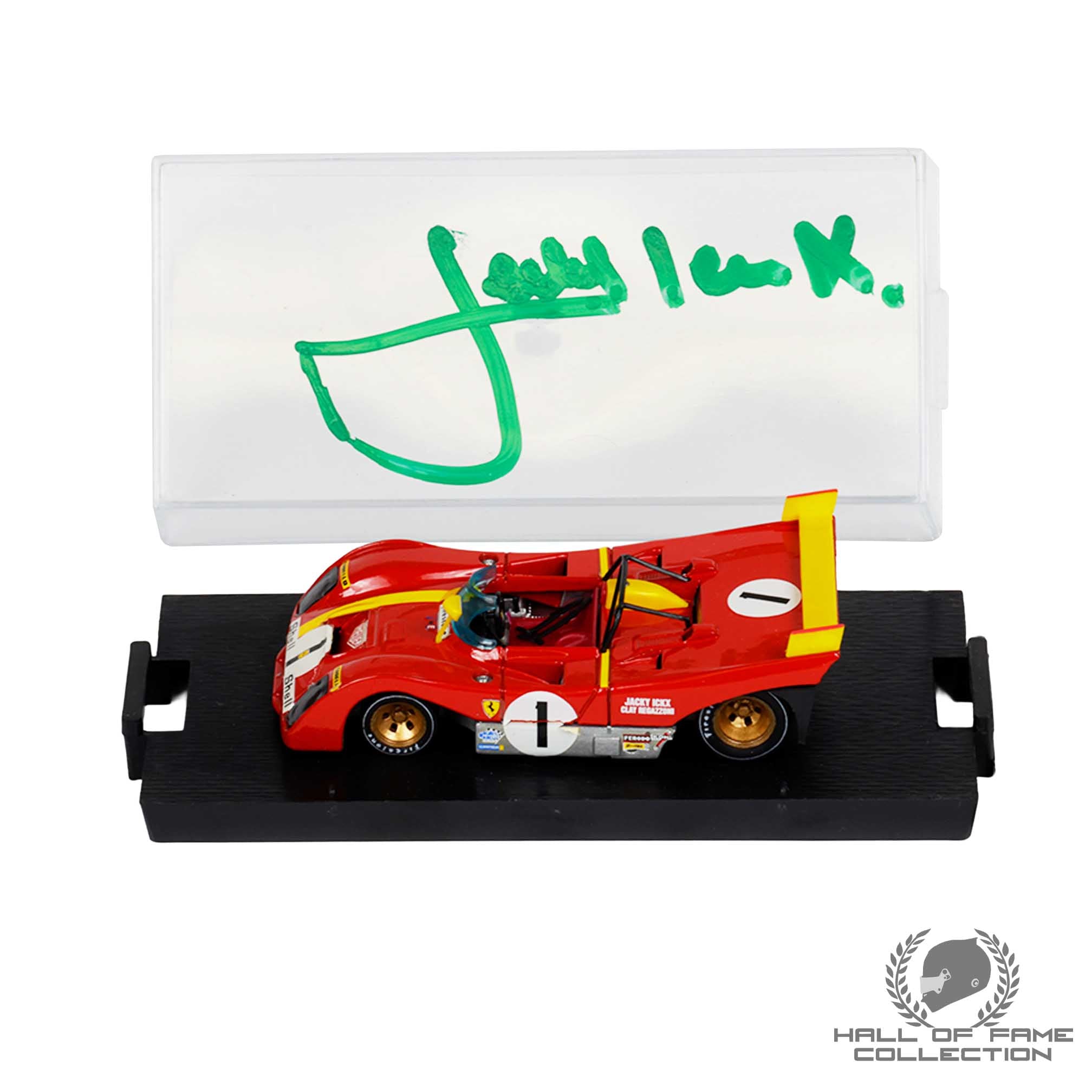 1972 Jacky Ickx Signed 1000km Monza Winner Ferrari 312 PB Brumm 1:43 Scale F1 Model