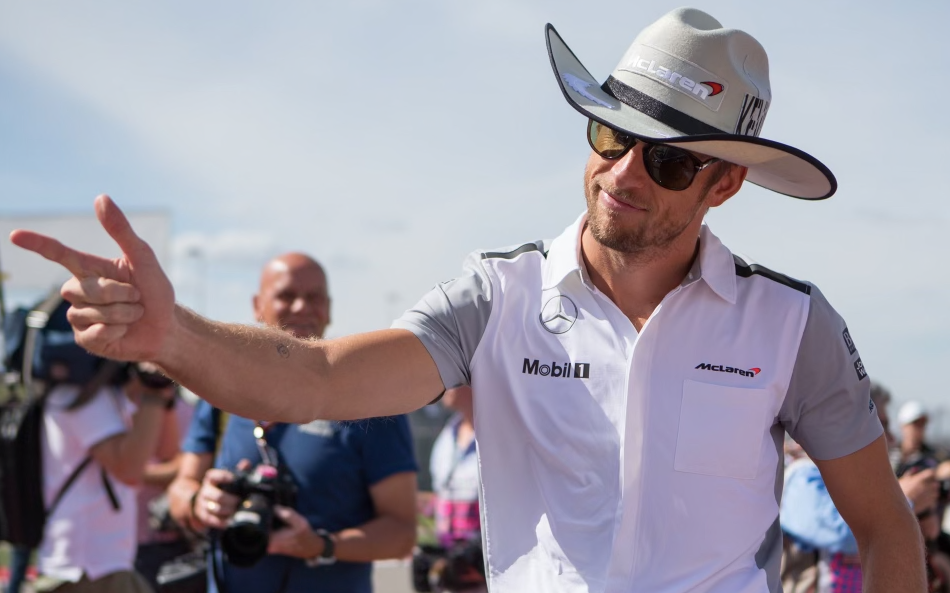 2014 Jenson Button Original Worn USGP Austin Texas McLaren Mercedes F1 Hat