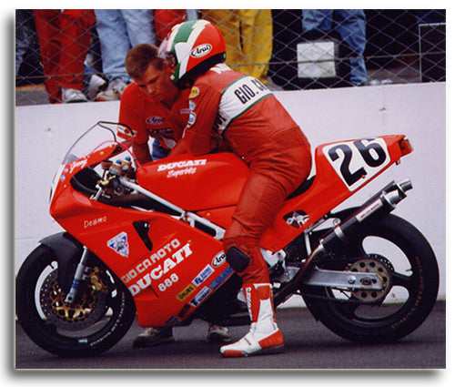 1992 Jimmy Adamo Race Used Ducati Leathers