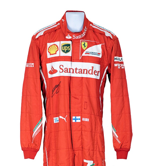 2014 Kimi Raikkonen Signed Race Used Ferrari F1 Suit