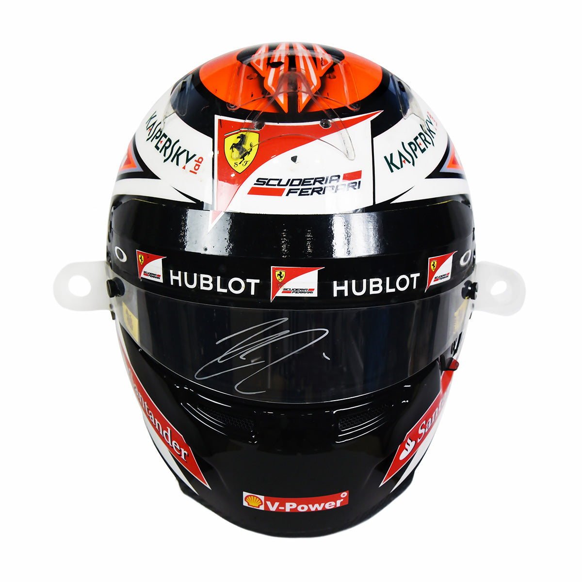 2015 Kimi Raikkonen Signed Race Used Hungarian Grand Prix Scuderia Ferrari F1 Helmet