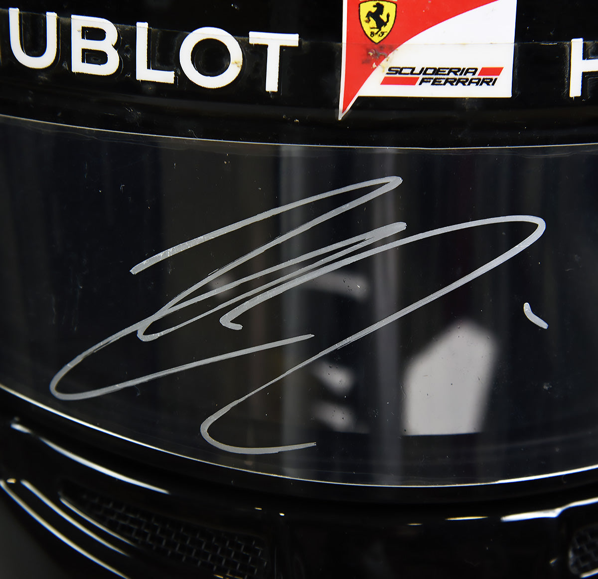 2015 Kimi Raikkonen Signed Race Used Hungarian Grand Prix Scuderia Ferrari F1 Helmet