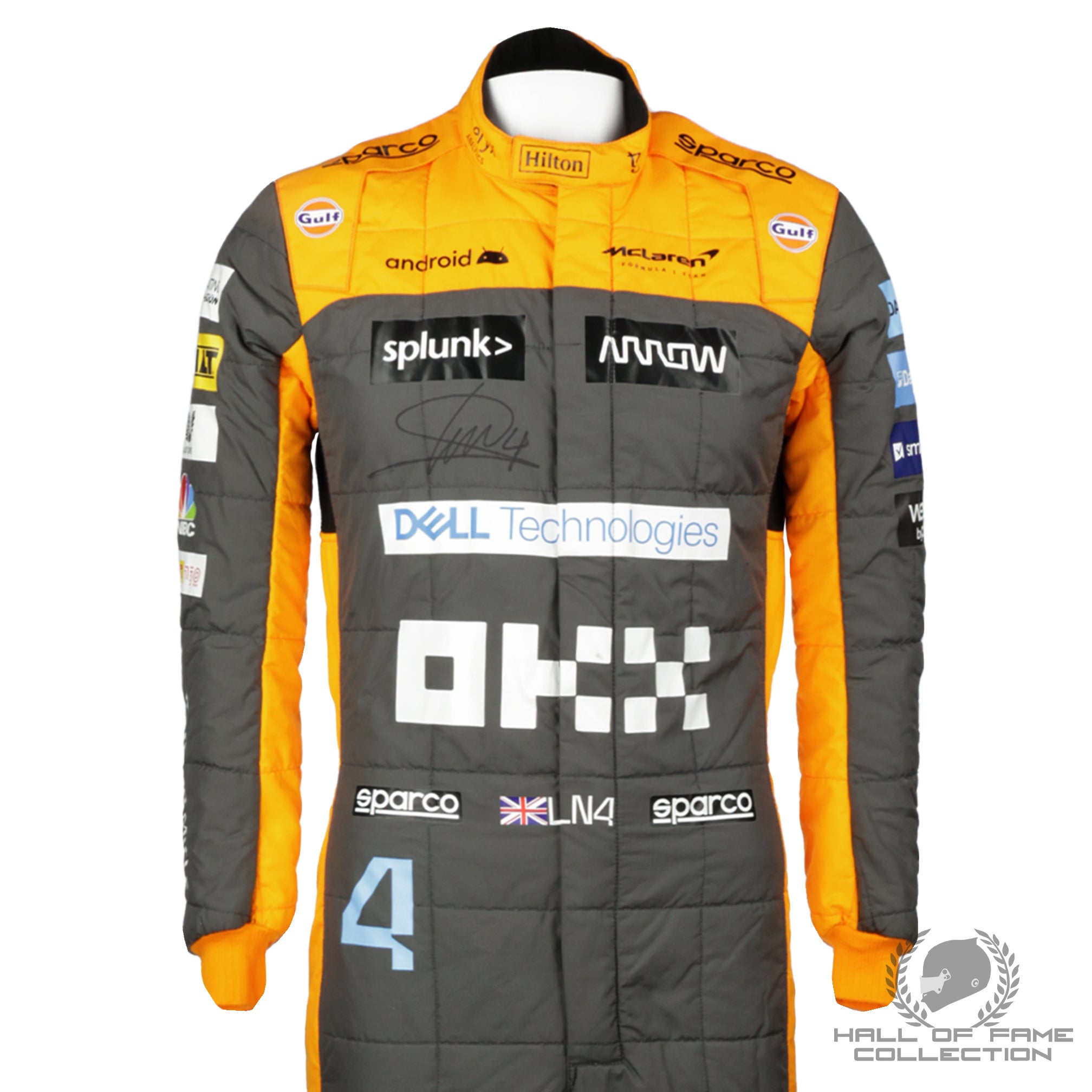 2022 Lando Norris Signed Azerbaijan Grand Prix Used McLaren F1 Suit