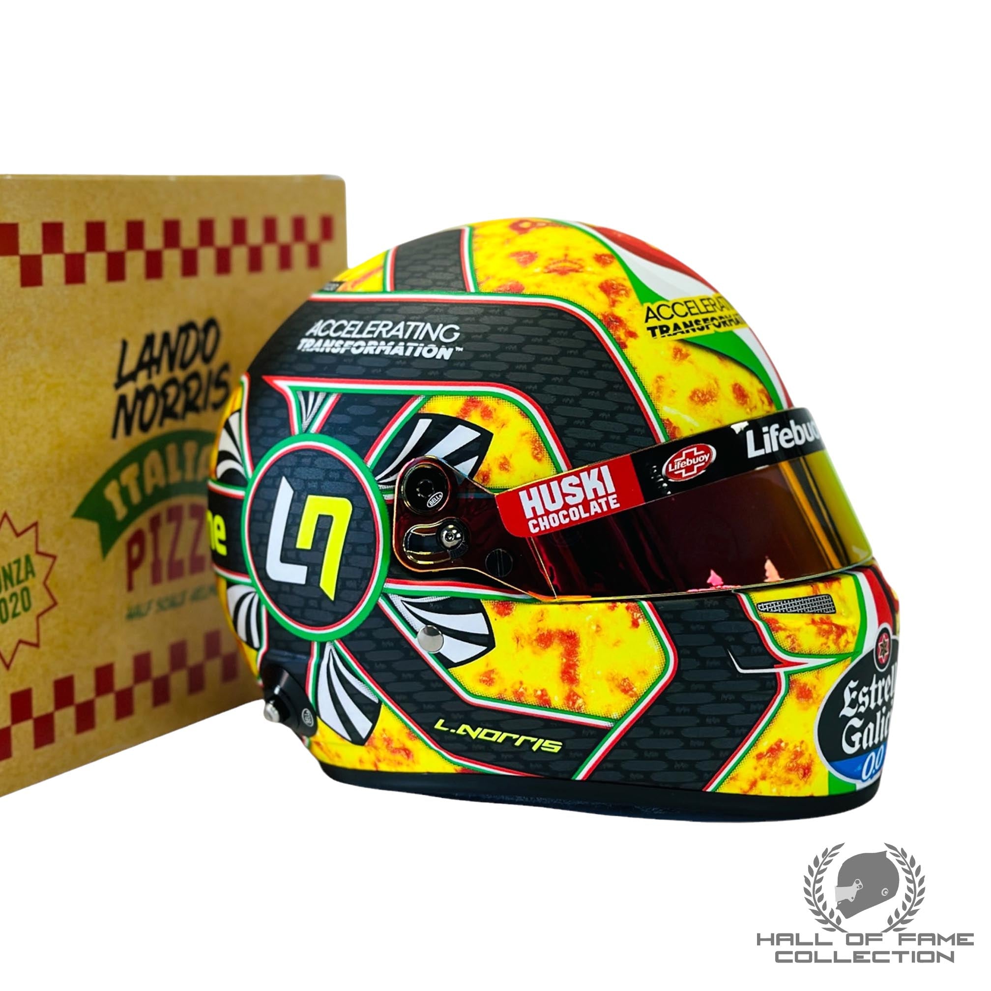 2020 Lando Norris Monza GP “Pizza” Bell 1:2 Scale F1 Helmet