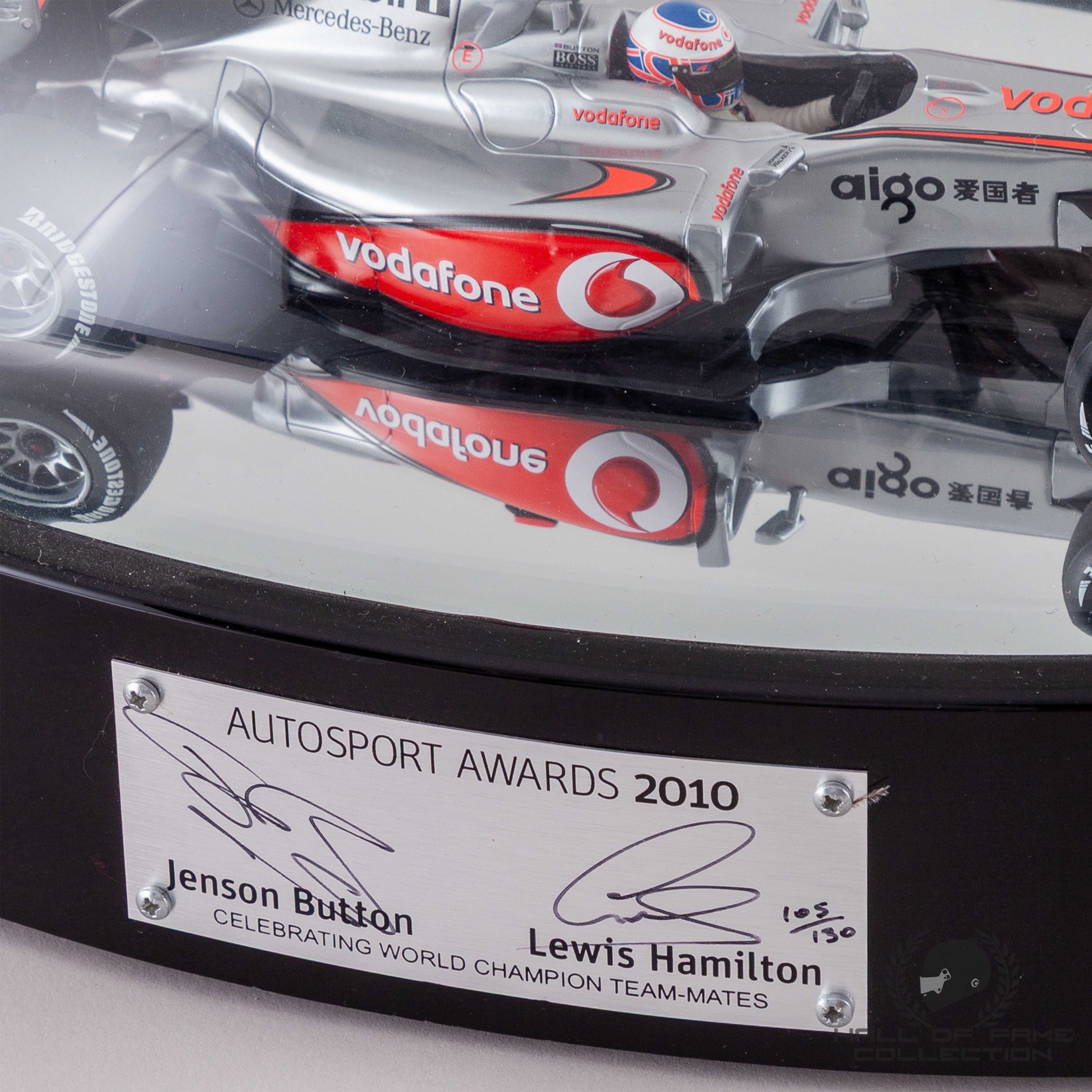 2010 Lewis Hamilton & Jenson Button Signed Autosport Awards Limited Edition Model