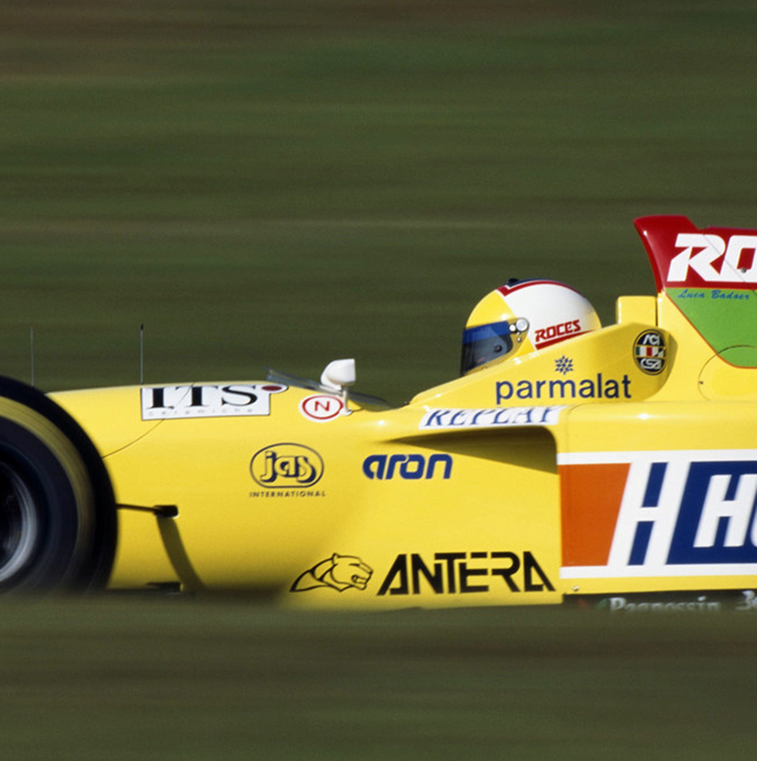 1996 Luca Badoer, race used Forti Corse Helmet