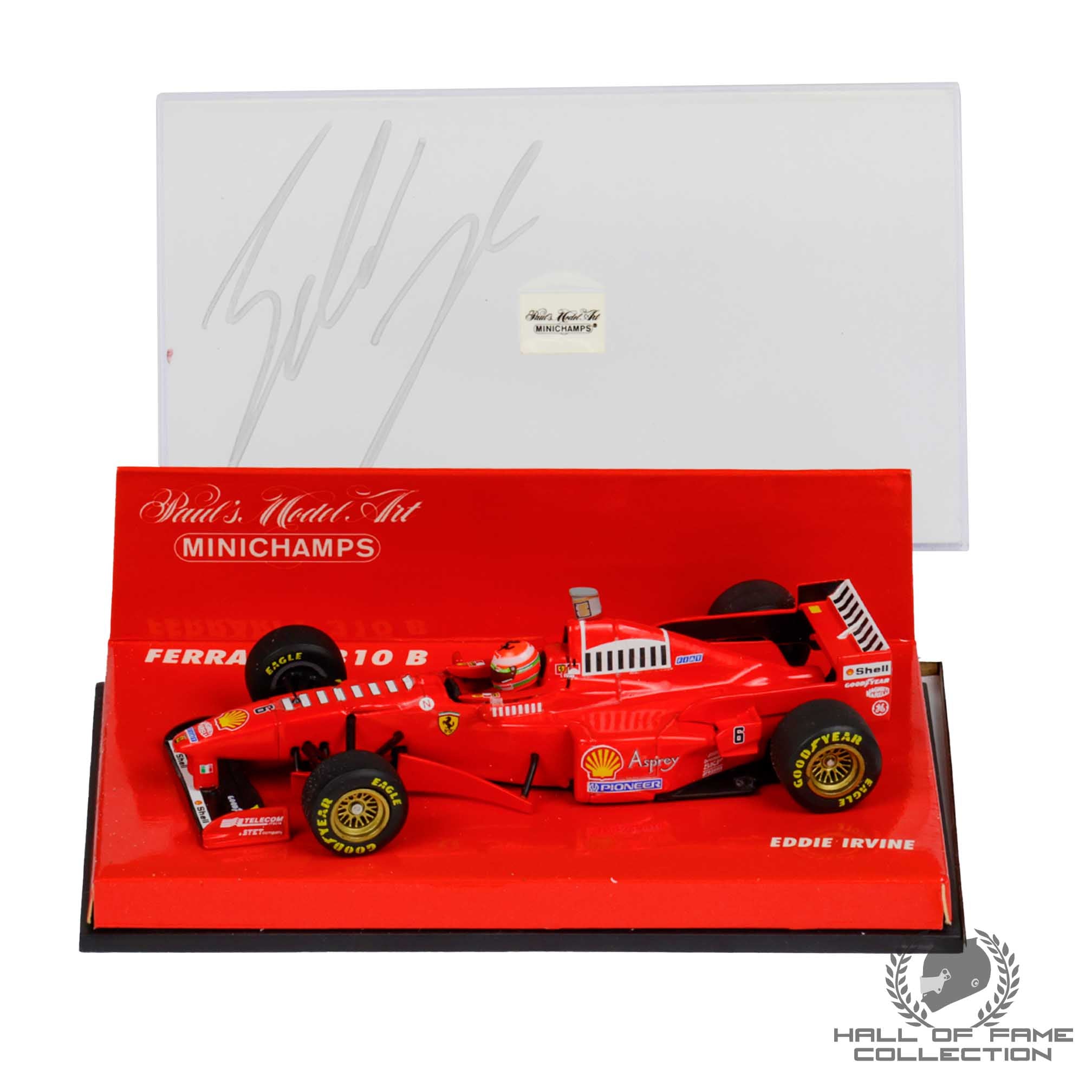 1997 Eddie Irvine Signed Ferrari F310 B Minichamps 1:43 F1 Model