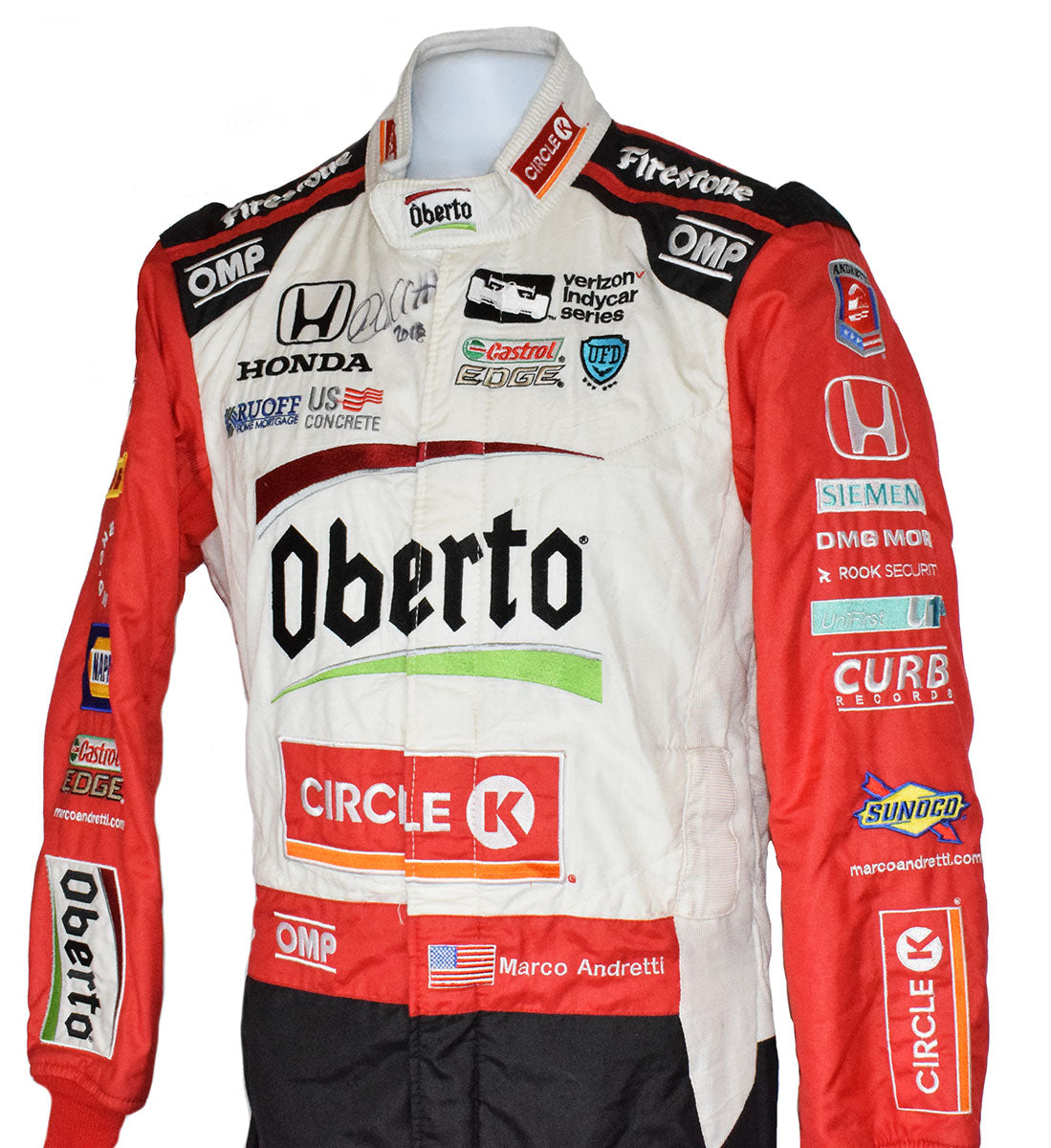 2018 Marco Andretti Signed Race Used Phoenix "Mario Tribute" IndyCar Suit
