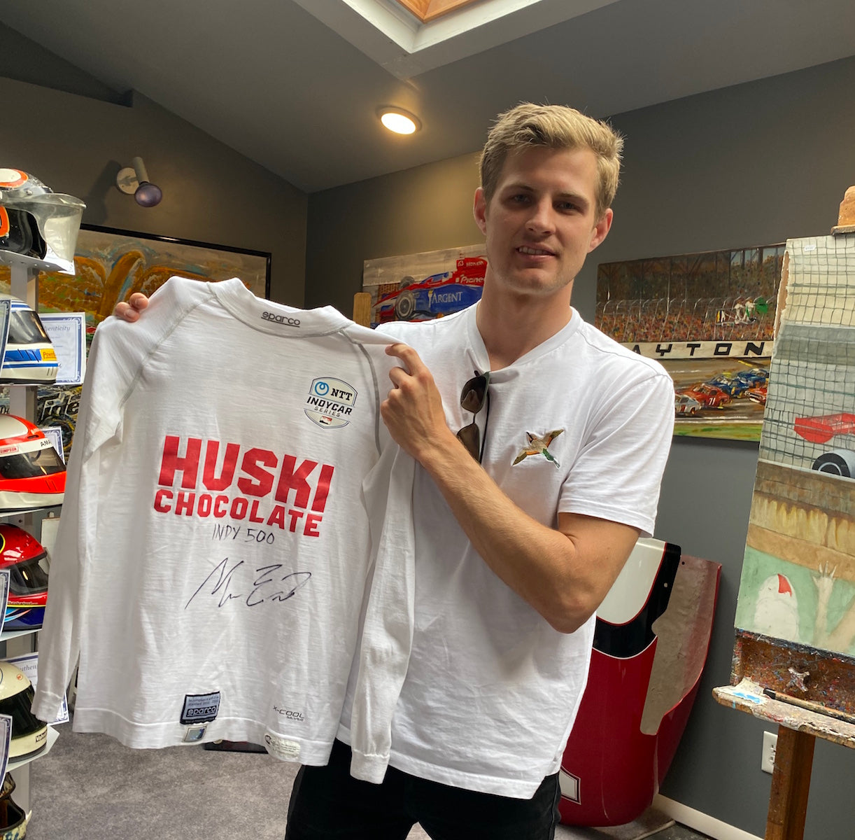 2020 Marcus Ericsson Signed Race Used Indy 500 Helmet, Suit, Nomex, Gloves And Boots Set