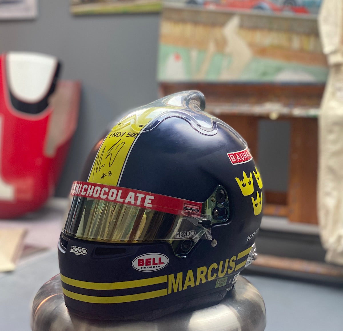 2020 Marcus Ericsson Signed Race Used Indy 500 Helmet, Suit, Nomex, Gloves And Boots Set