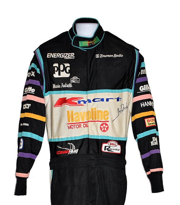 1990 Mario Andretti Signed Race Used Newman-Haas IndyCar Suit