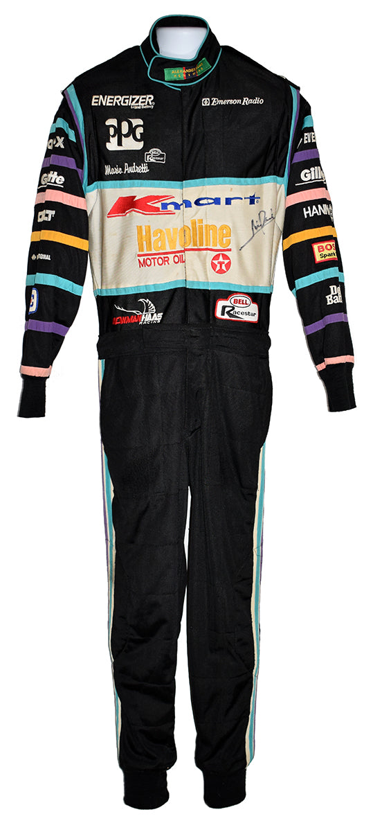 1990 Mario Andretti Signed Race Used Newman-Haas IndyCar Suit