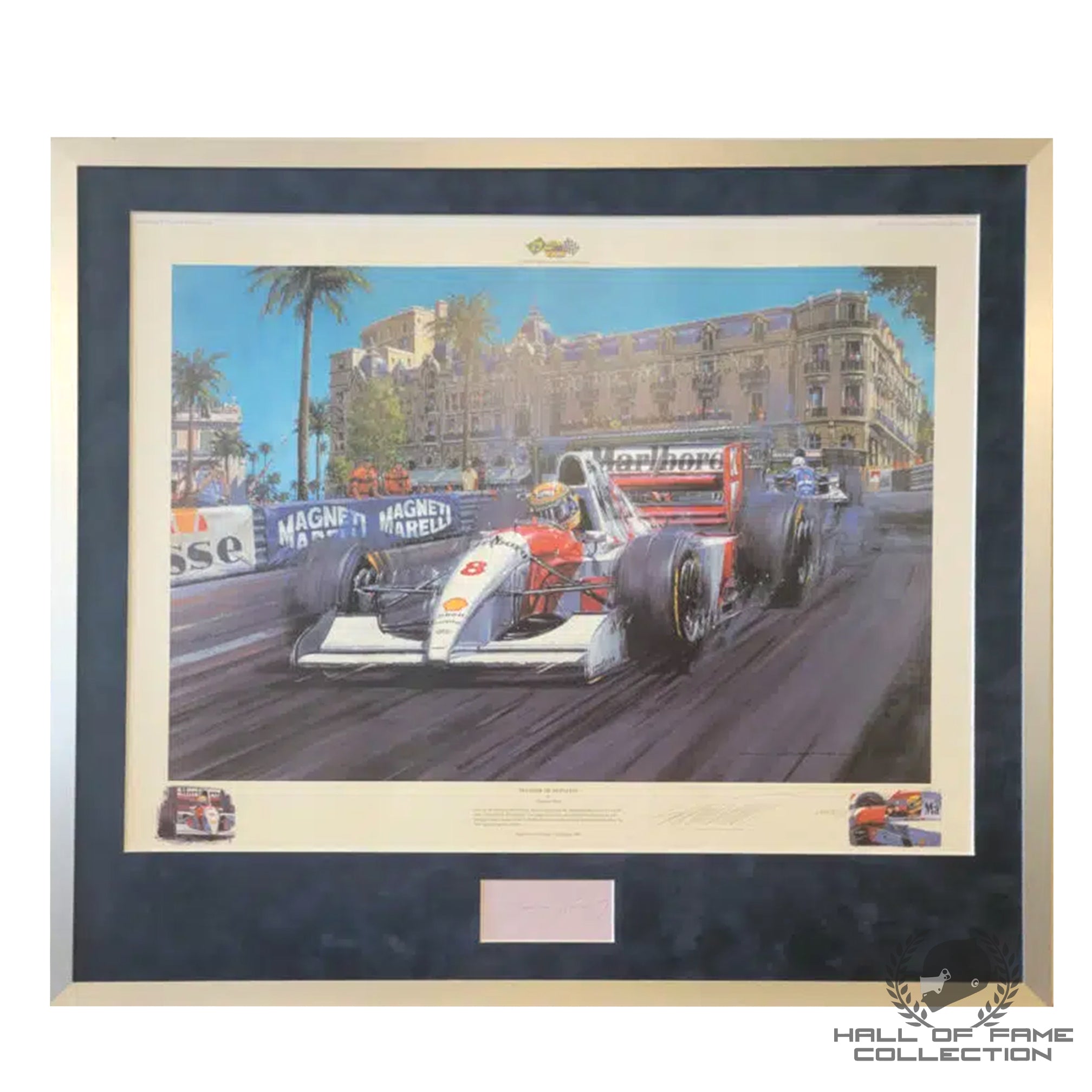 1993 Ayrton Senna Signed "Master of Monaco" McLaren F1 Print