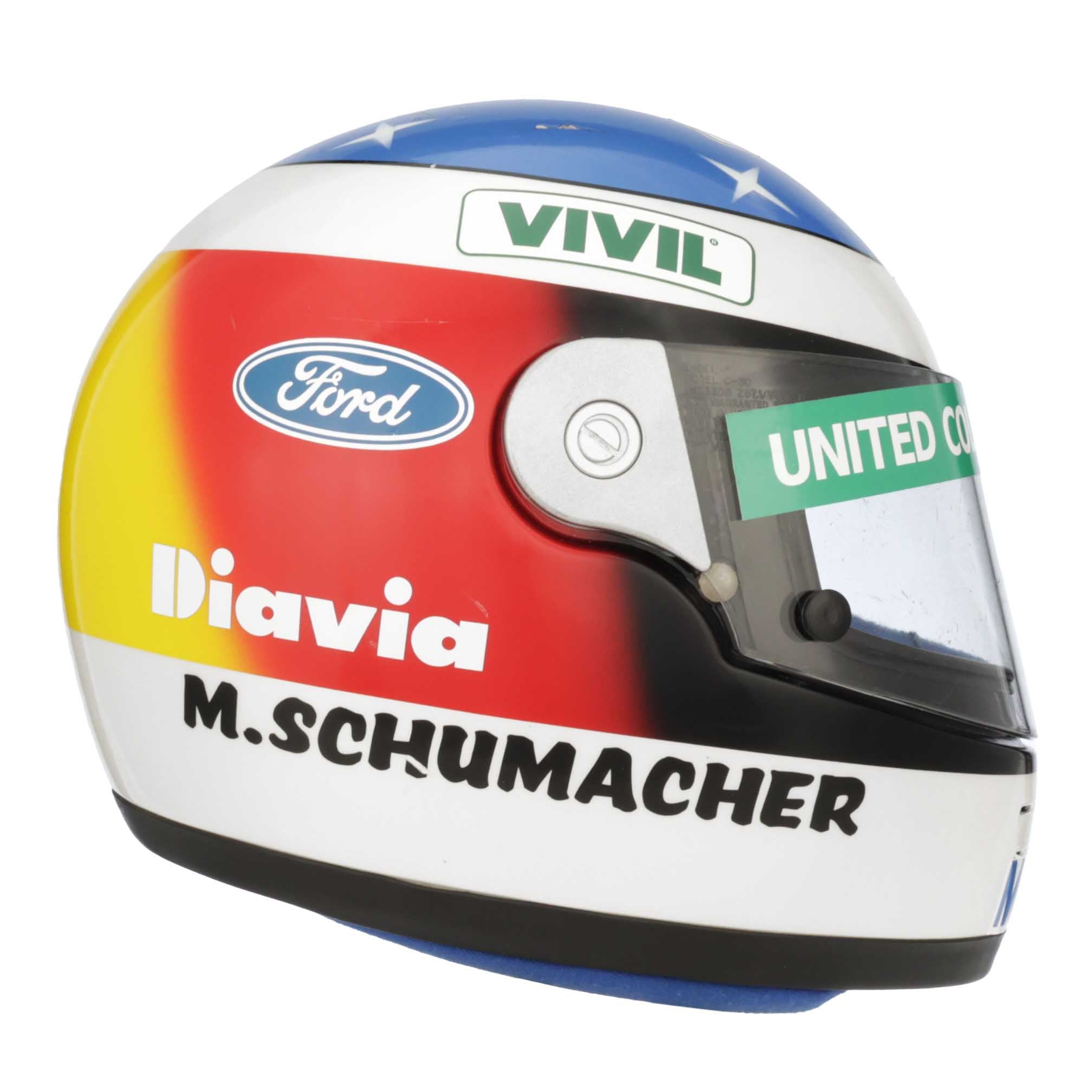 1991 Michael Schumacher Race Used Early Career Shoei GRV Helmet