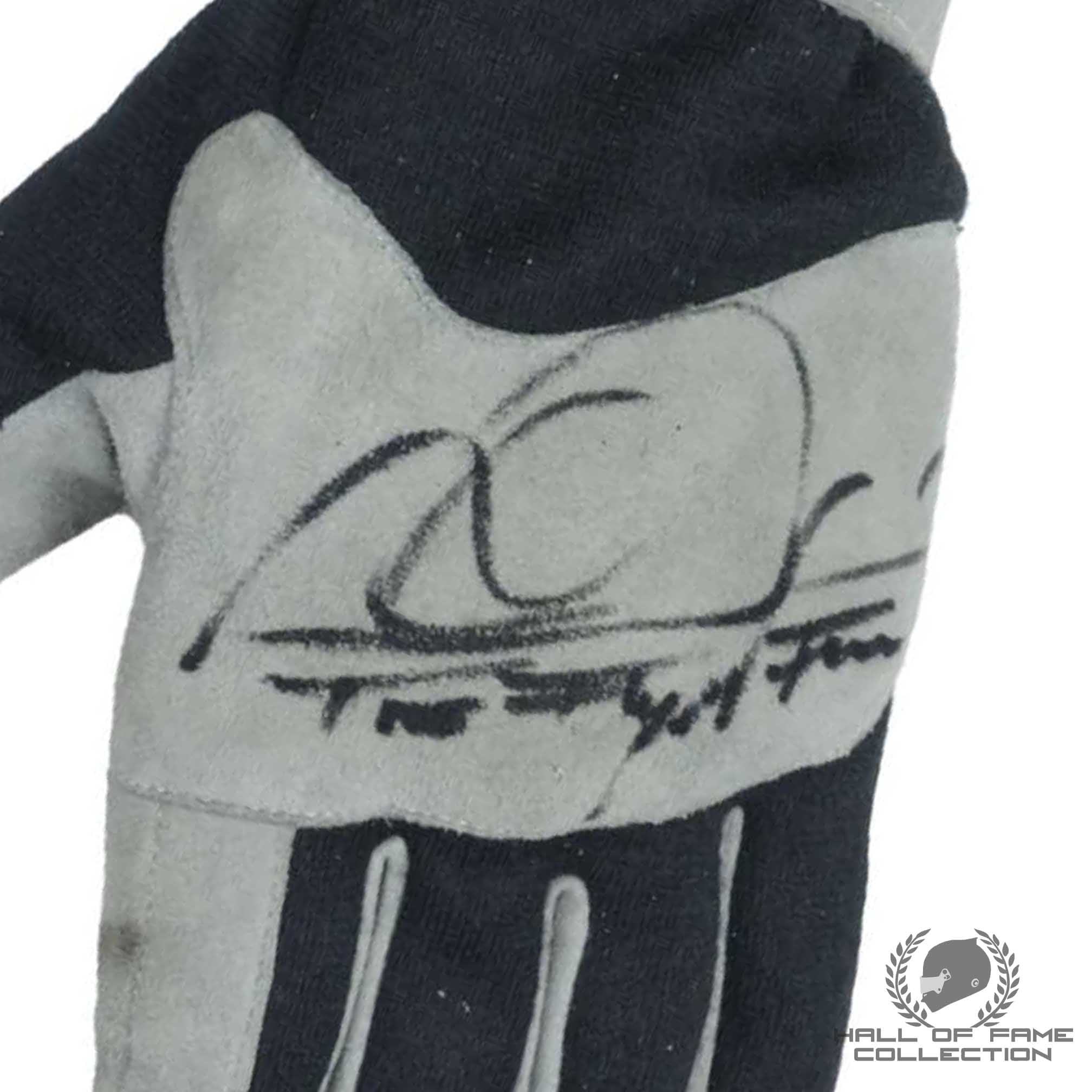 2001 Mika Hakkinen Signed Race Used Mercedes McLaren F1 Gloves