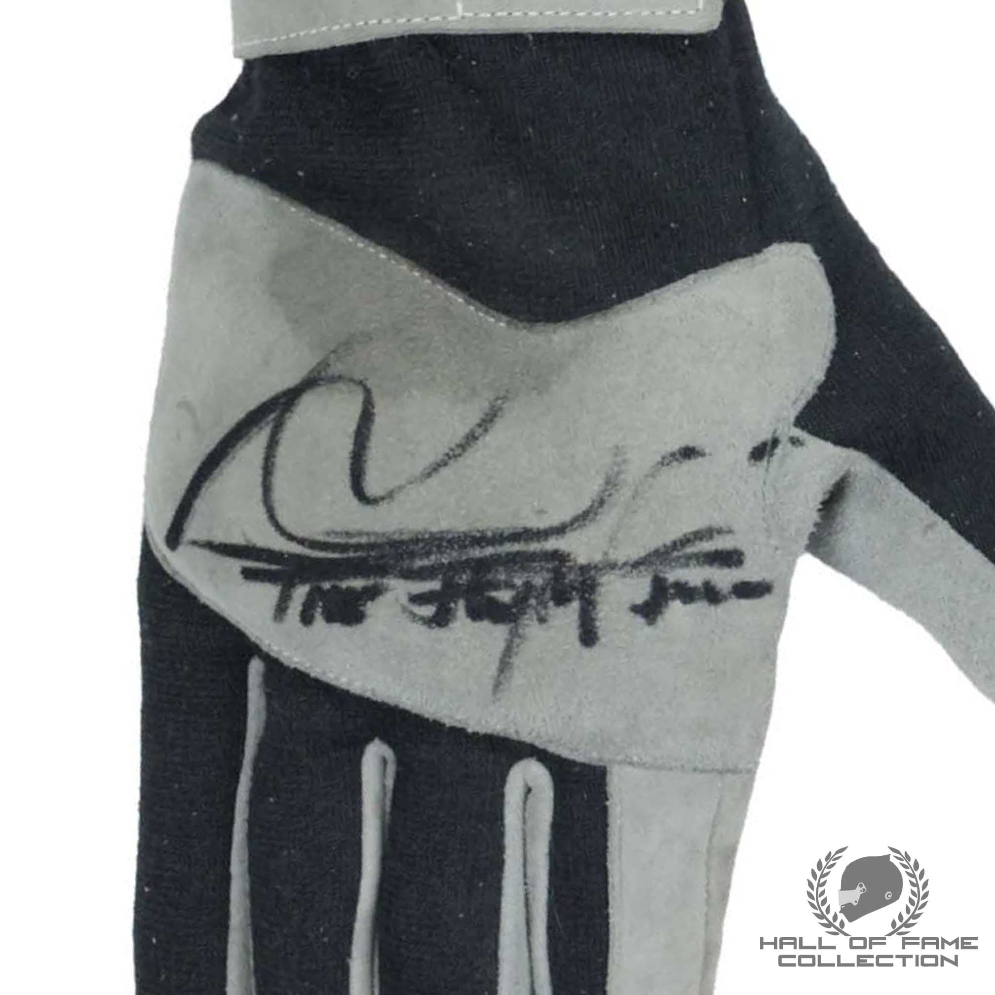 2001 Mika Hakkinen Signed Race Used Mercedes McLaren F1 Gloves