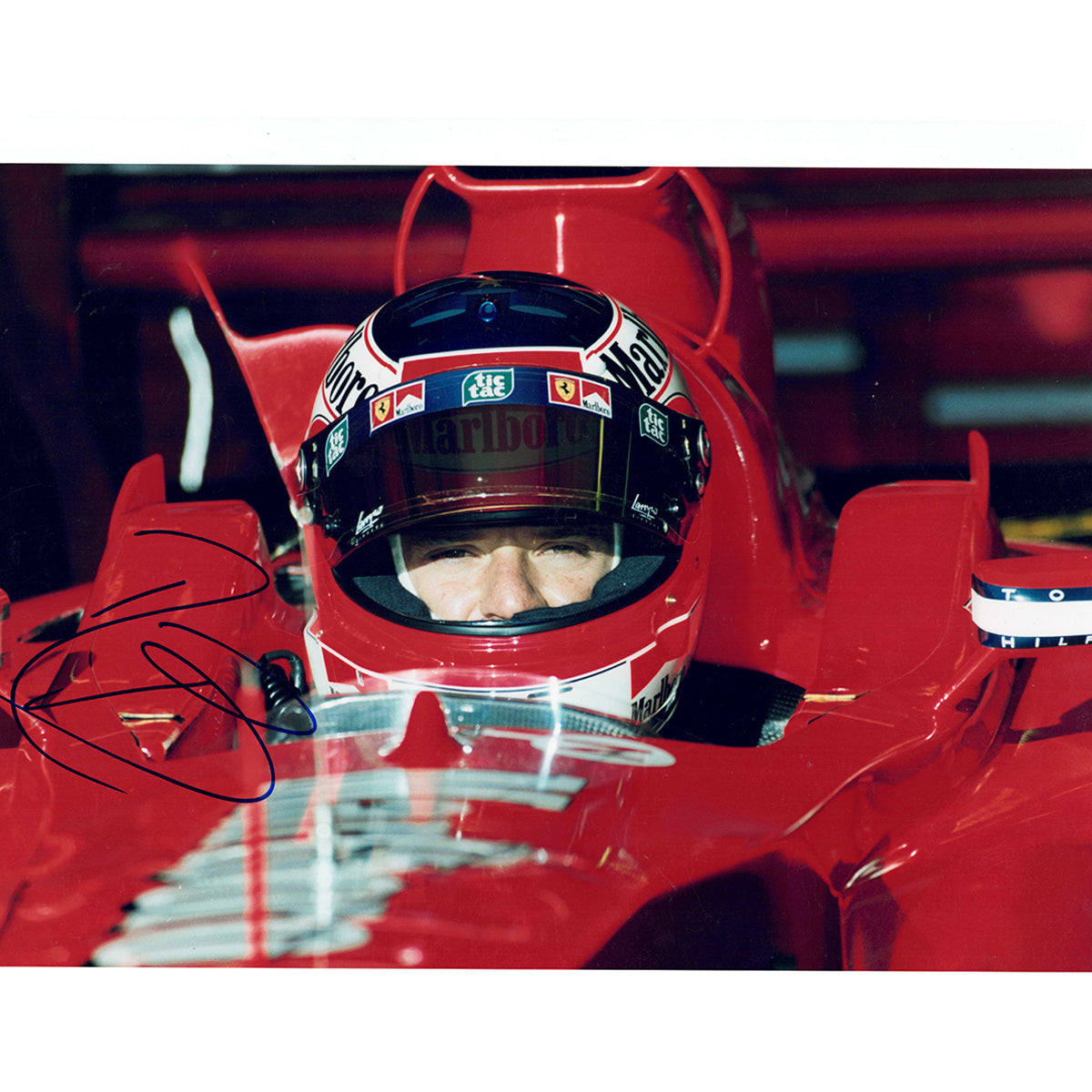2000 Rubens Barrichello Signed Scuderia Ferrari 8 x 11 F1 Photograph