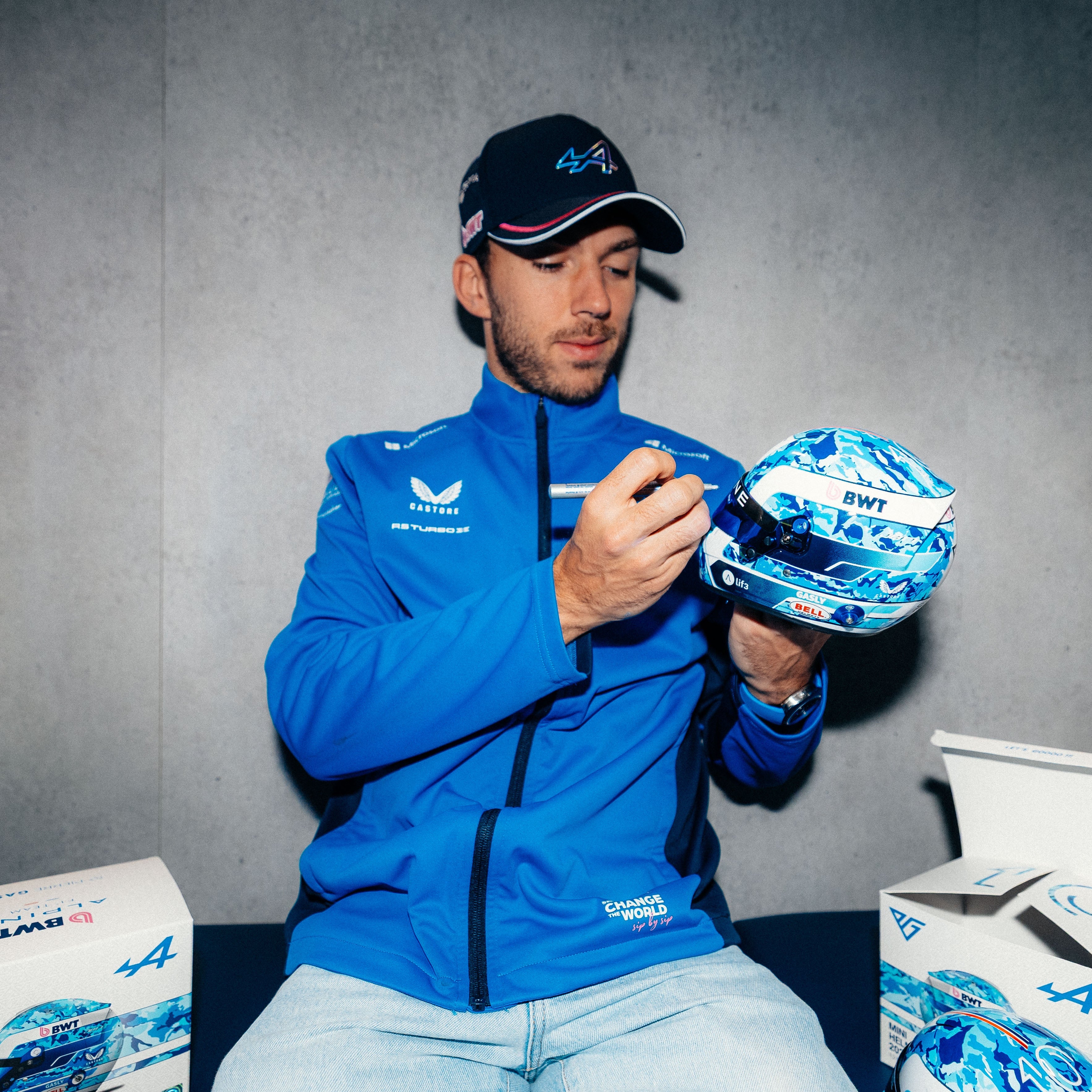 2025 Pierre Gasly 1:2 Scale Bell Alpine F1 Helmet