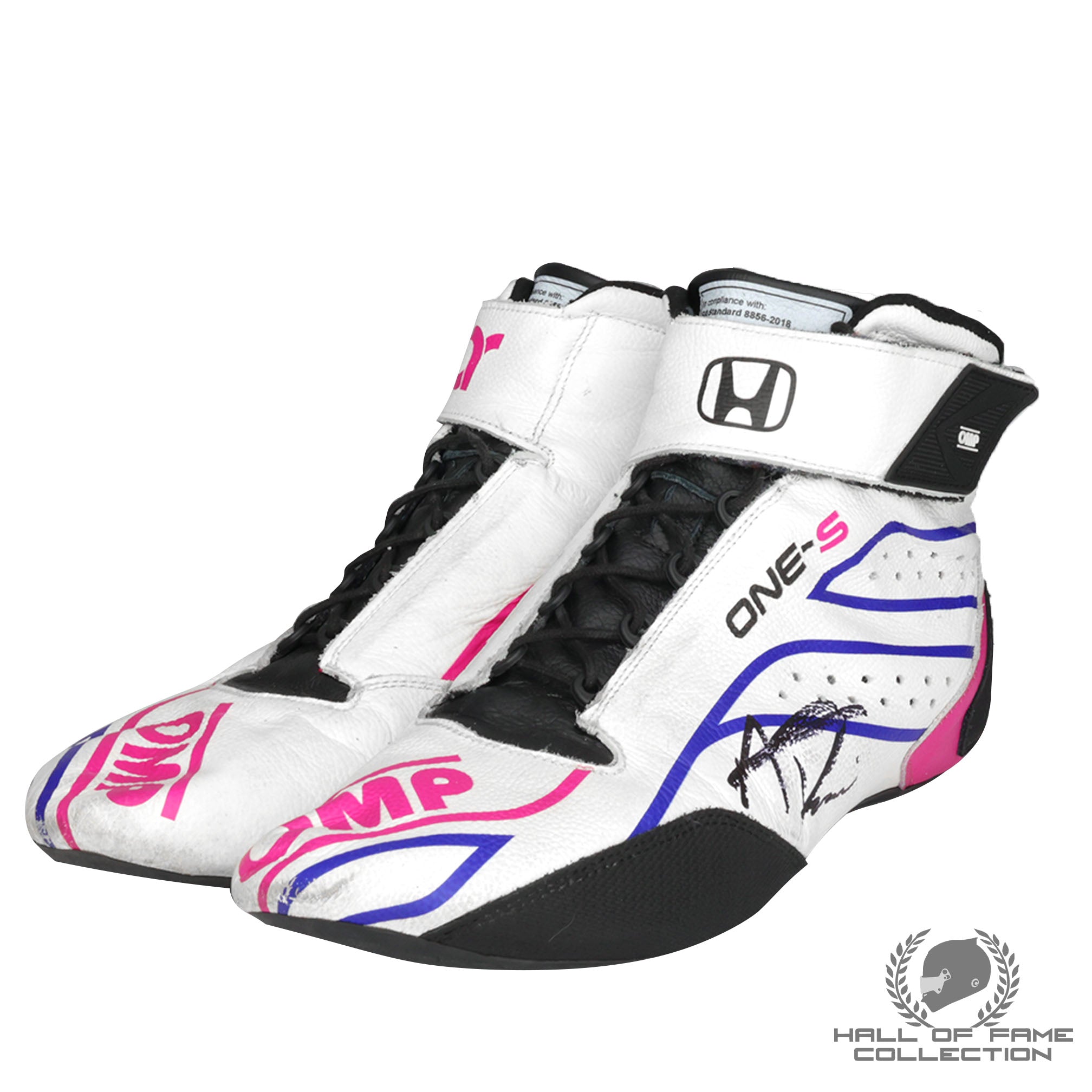 2022 Alexander Rossi Signed Race Winning Gallagher Grand Prix Boots