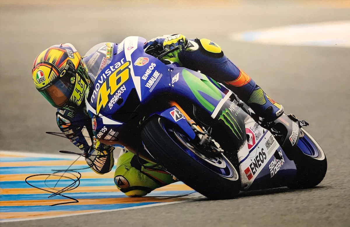 2015 Valentino Rossi Signed Movistar Yamaha 8 x 12 MotoGP Photo