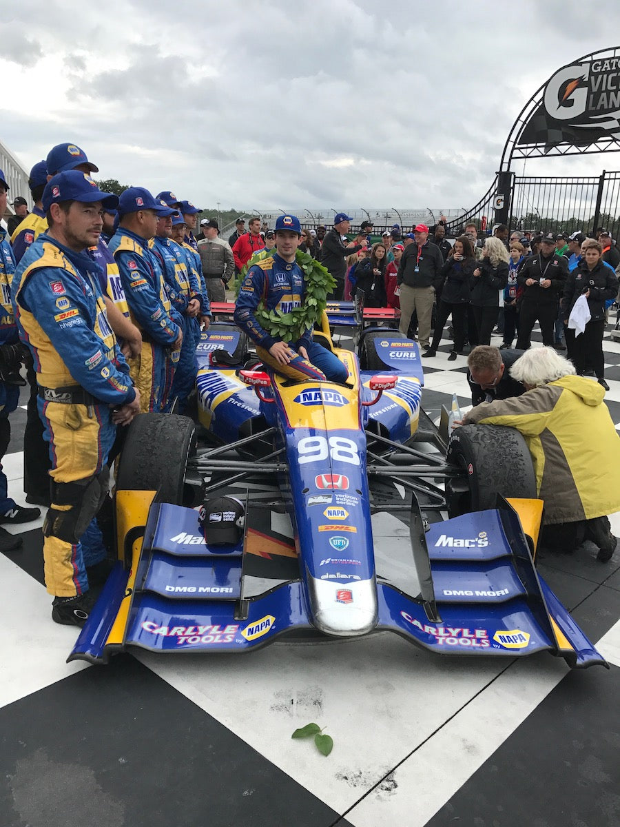 2017 Alexander Rossi Signed Watkins Glen Race Winning Andretti Autosport IndyCar Boots