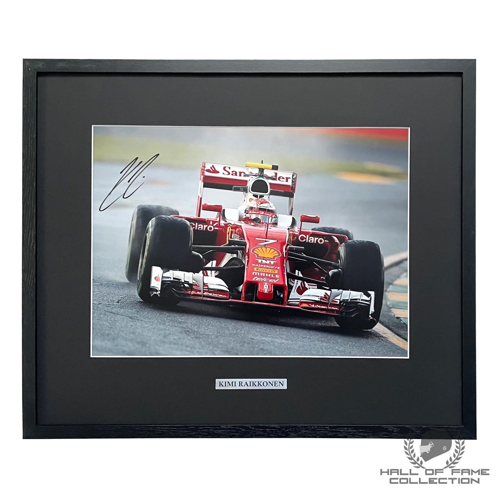 Kimi Raikkonen Signed Framed Scuderia Ferrari F1 Photo