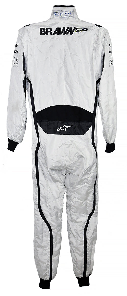 2009 Rubens Barrichello Race Used Brawn Abu Dhabi Grand Prix F1 Suit
