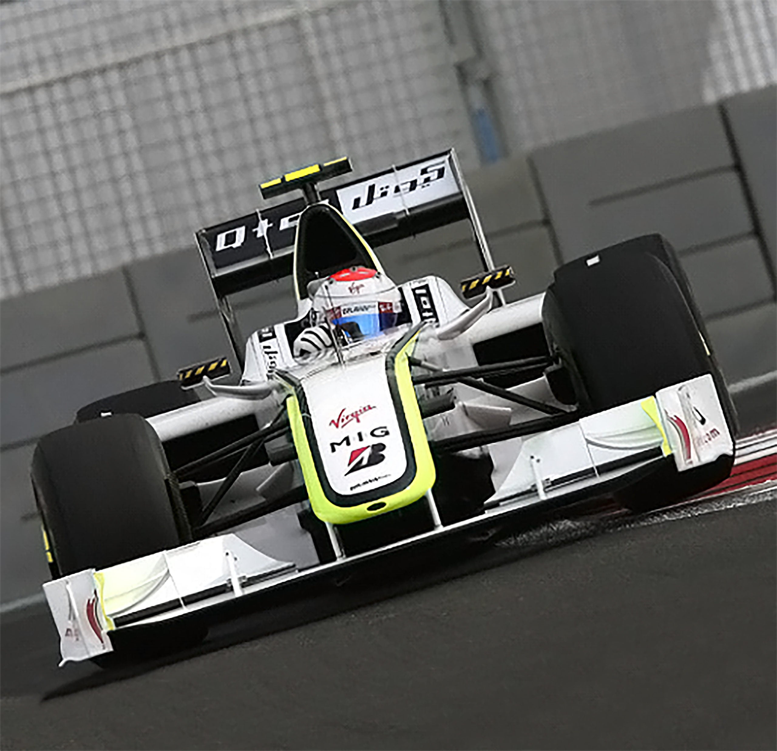 2009 Rubens Barrichello Race Used Brawn Abu Dhabi Grand Prix F1 Suit