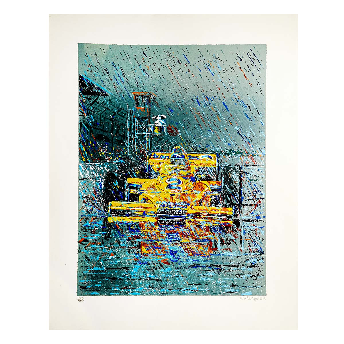 1976 Johnny Rutherford Indy 500 Rain Win Ron Burton Limited Edition Print