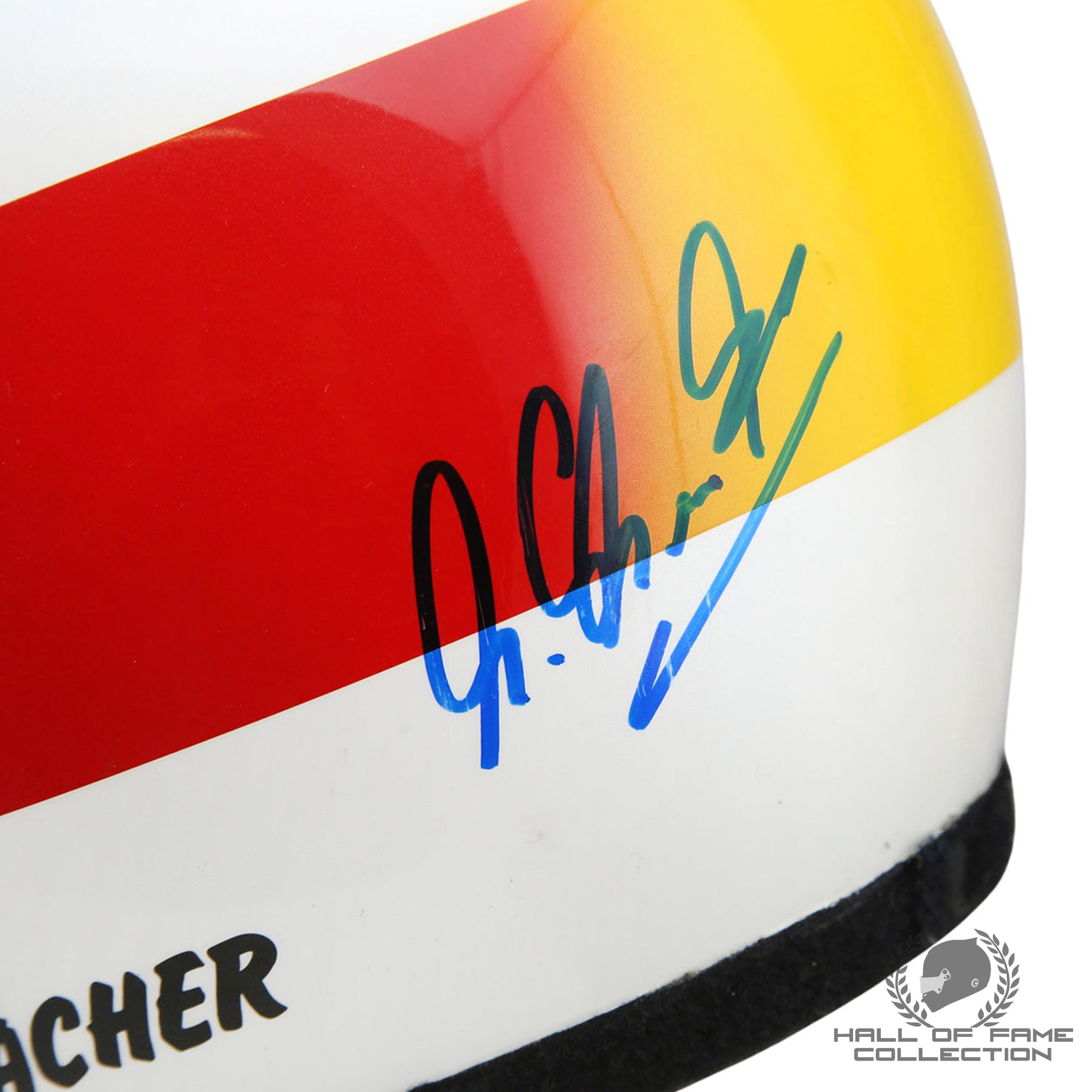 1988-91 Michael Schumacher Signed Race Used Sauber Mercedes World Sportscar Helmet