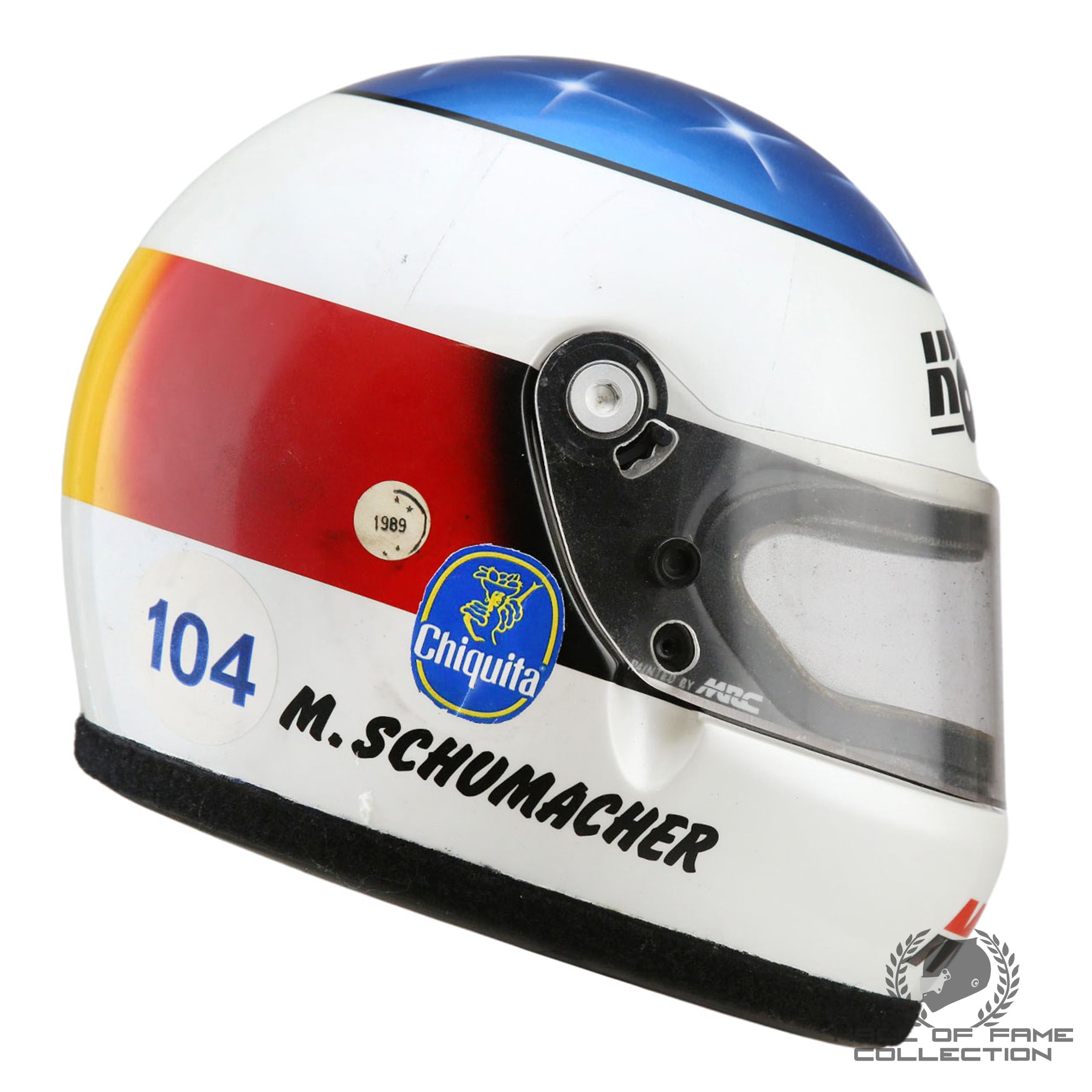 1988-91 Michael Schumacher Signed Race Used Sauber Mercedes World Sportscar Helmet