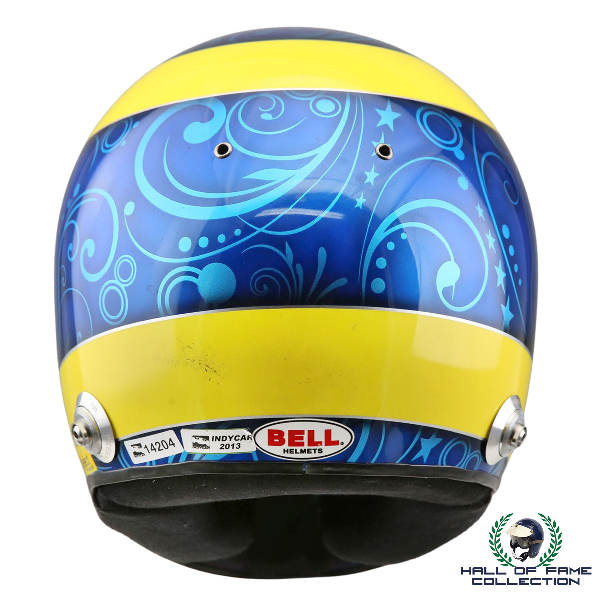 2012/13 Sebastien Bourdais Signed Race Used Dragon Racing Indycar Helmet