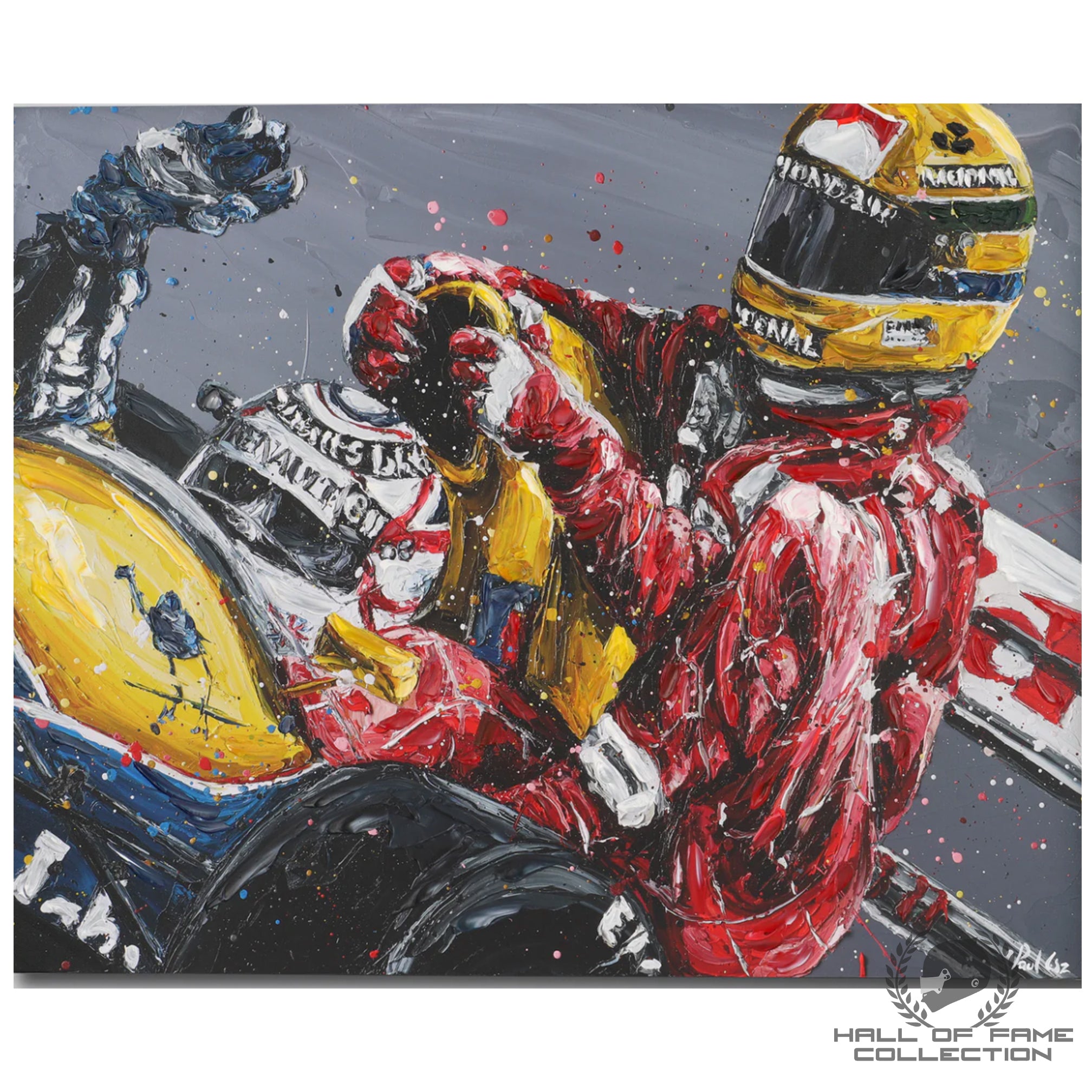 Ayrton Senna Nigel Mansell "Taxi" Paul Oz Artwork