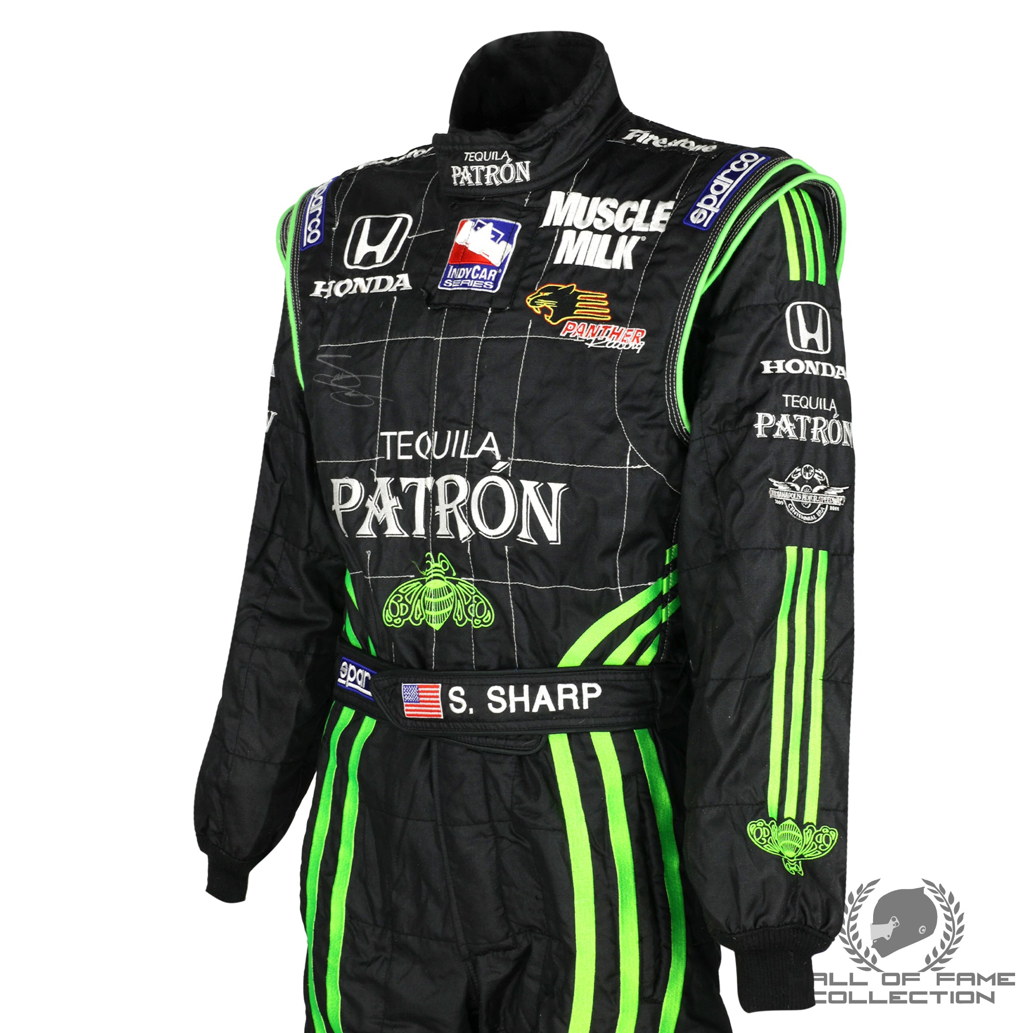 2009 Scott Sharp Signed Indy 500 Used Panther Racing IndyCar Suit
